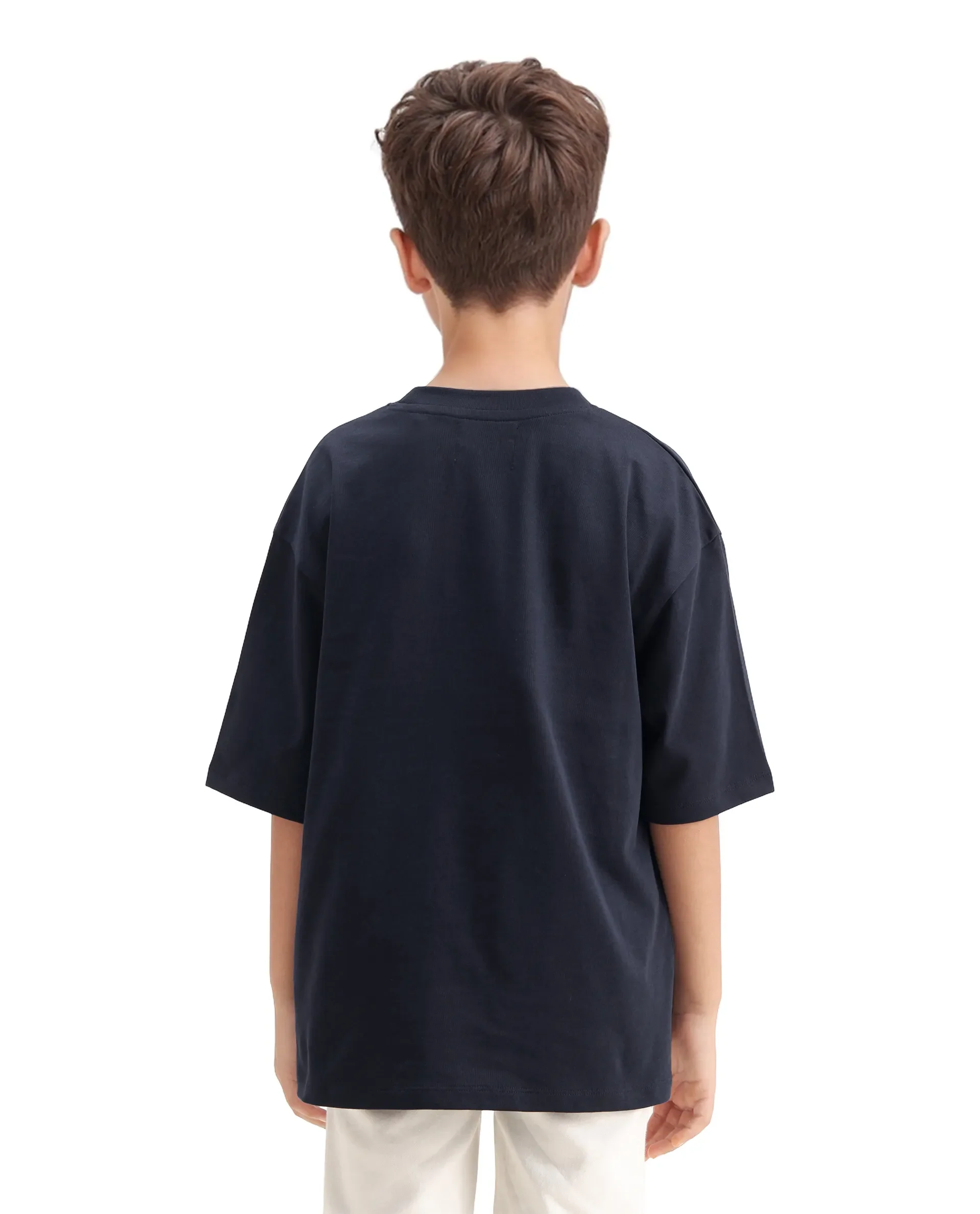 Rare Ones Kids Nars Navy Cotton Embroidered Oversized T-Shirt - Image 7