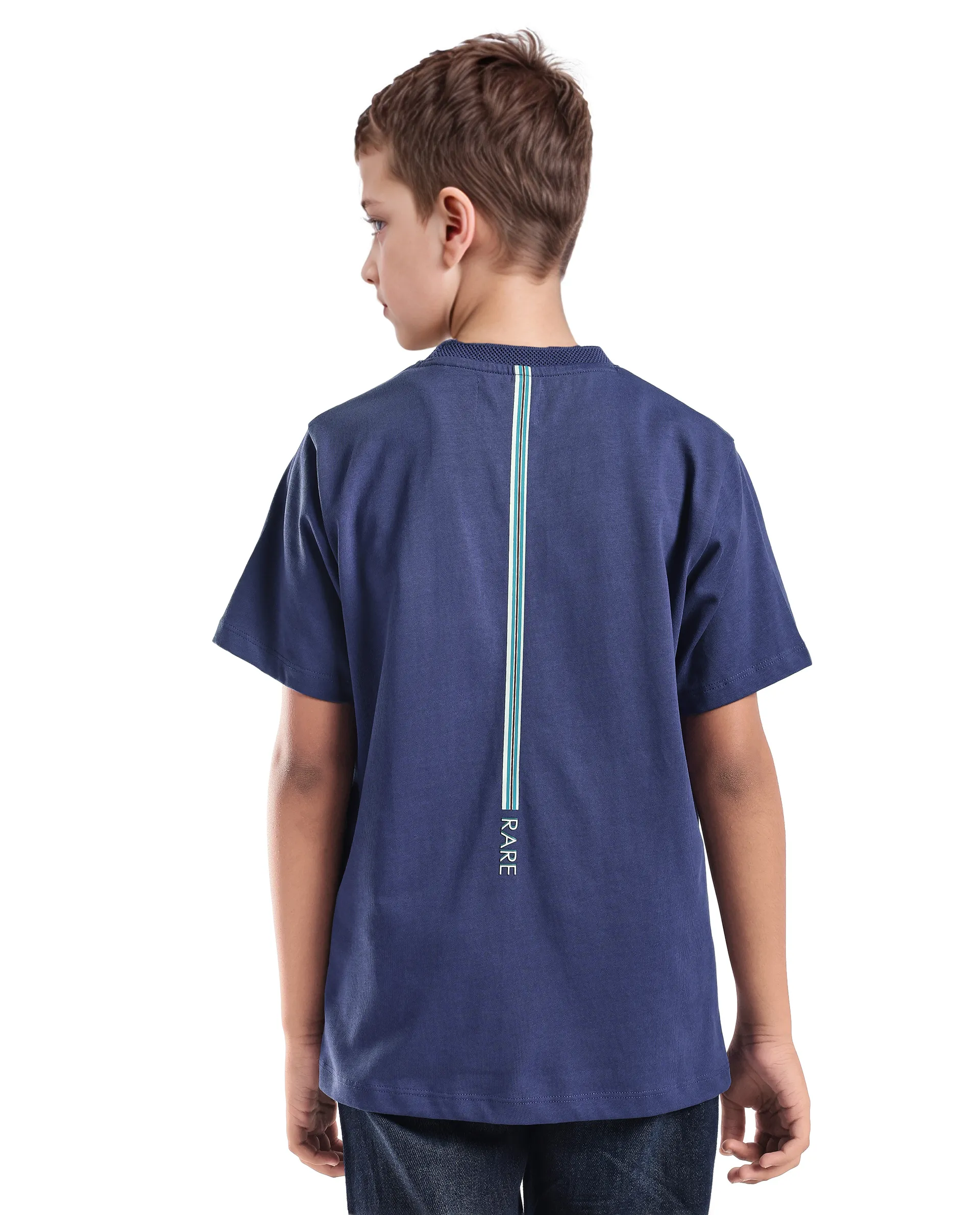 Rare Ones Kids Niall Dusky Purple Cotton Pull On Closure Pigment Print Boxy Fit T-Shirt - Image 4
