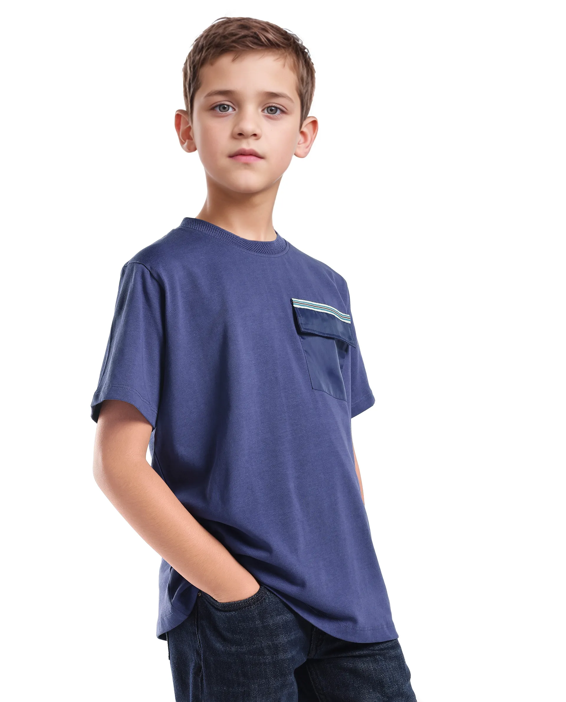 Rare Ones Kids Niall Dusky Purple Cotton Pull On Closure Pigment Print Boxy Fit T-Shirt - Image 6