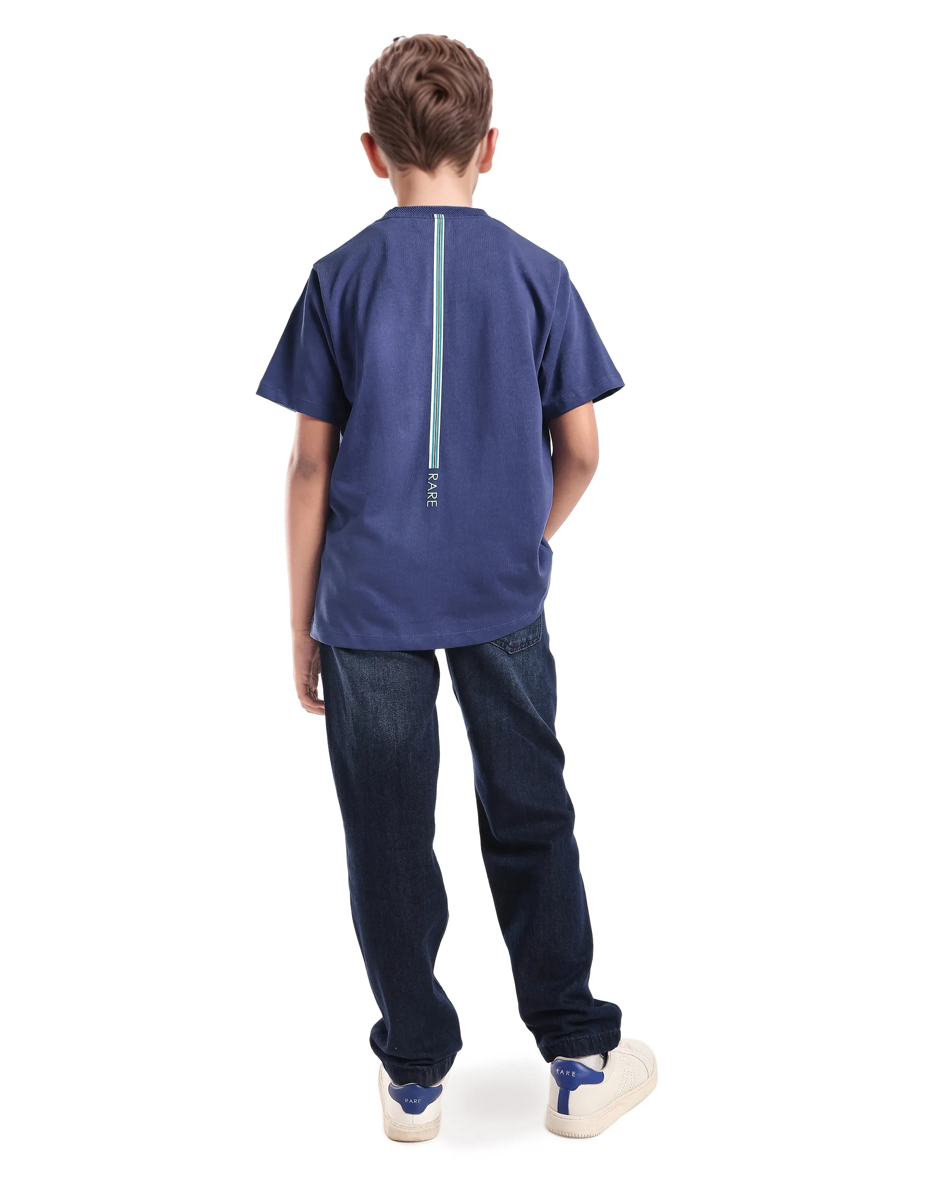Rare Ones Kids Niall Dusky Purple Cotton Pull On Closure Pigment Print Boxy Fit T-Shirt - Image 7