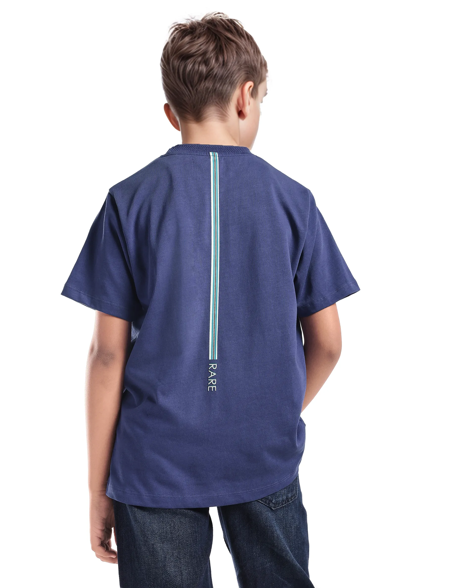 Rare Ones Kids Niall Dusky Purple Cotton Pull On Closure Pigment Print Boxy Fit T-Shirt - Image 8