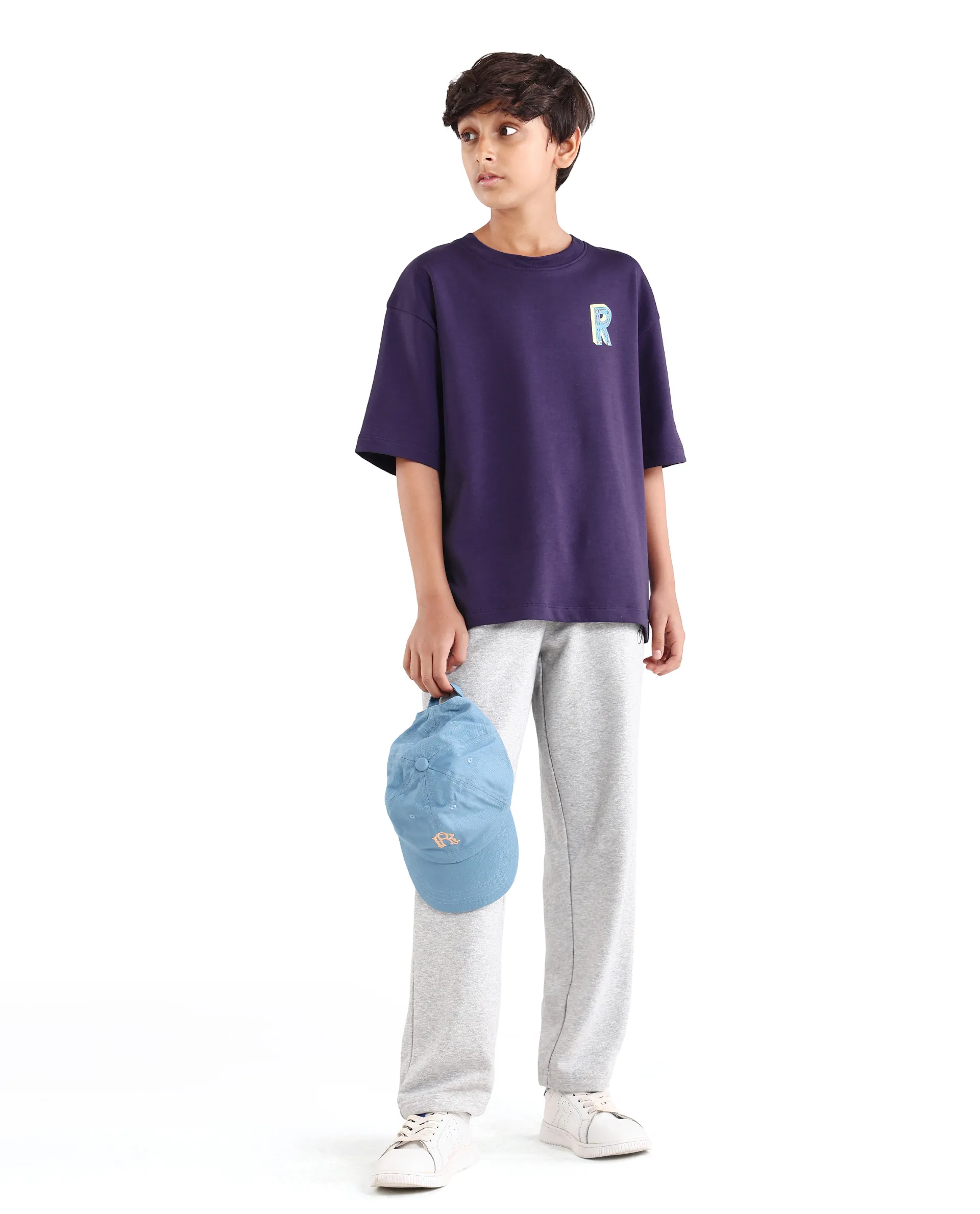 Rare Ones Kids Odin Purple Cotton Pull-On Closure Puff Print Boxy Fit T-Shirt - Image 2