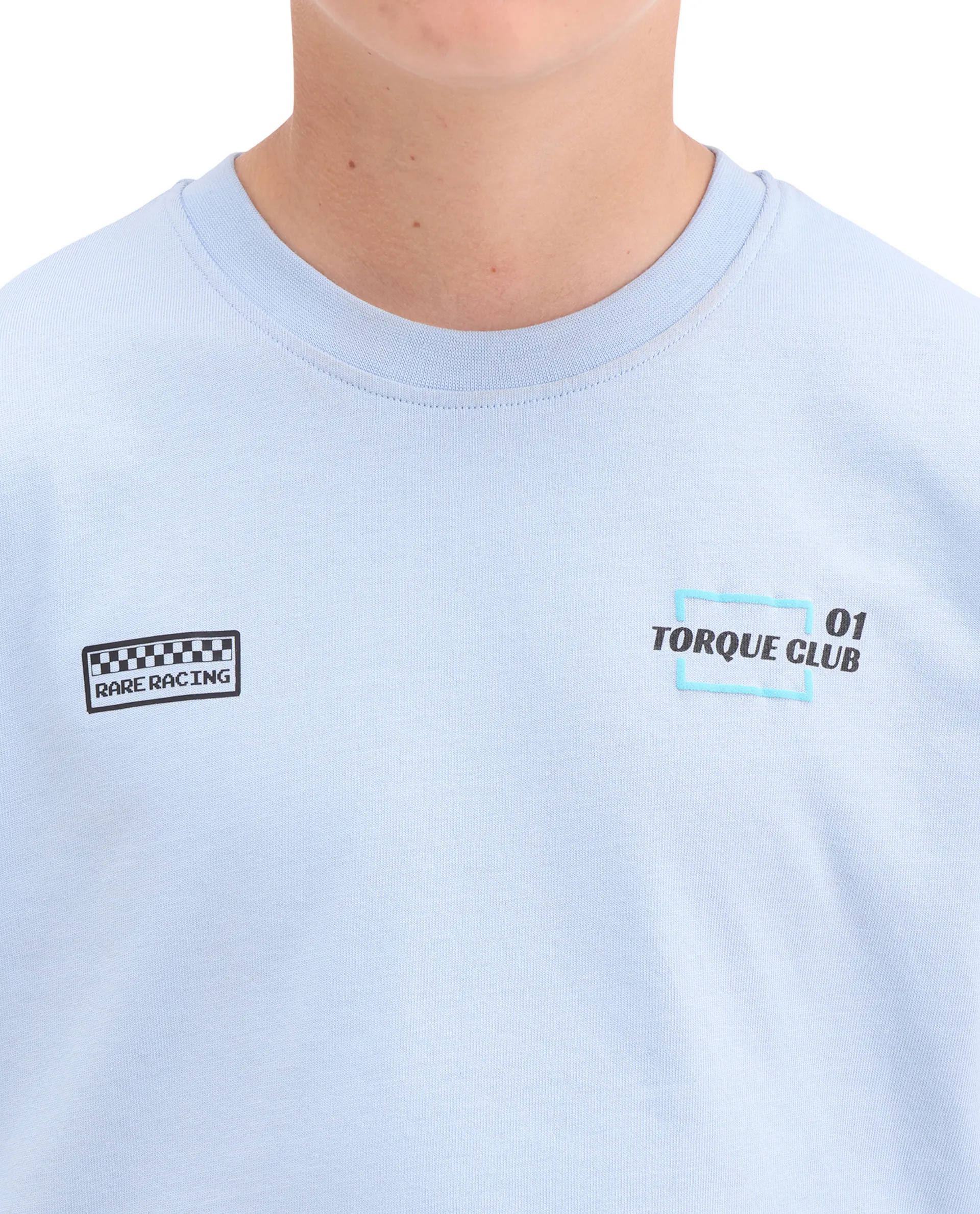Rare Ones Kids Pite Pastel Blue Cotton Pull-On Closure Puff Print Oversized Fit T-Shirt - Image 6