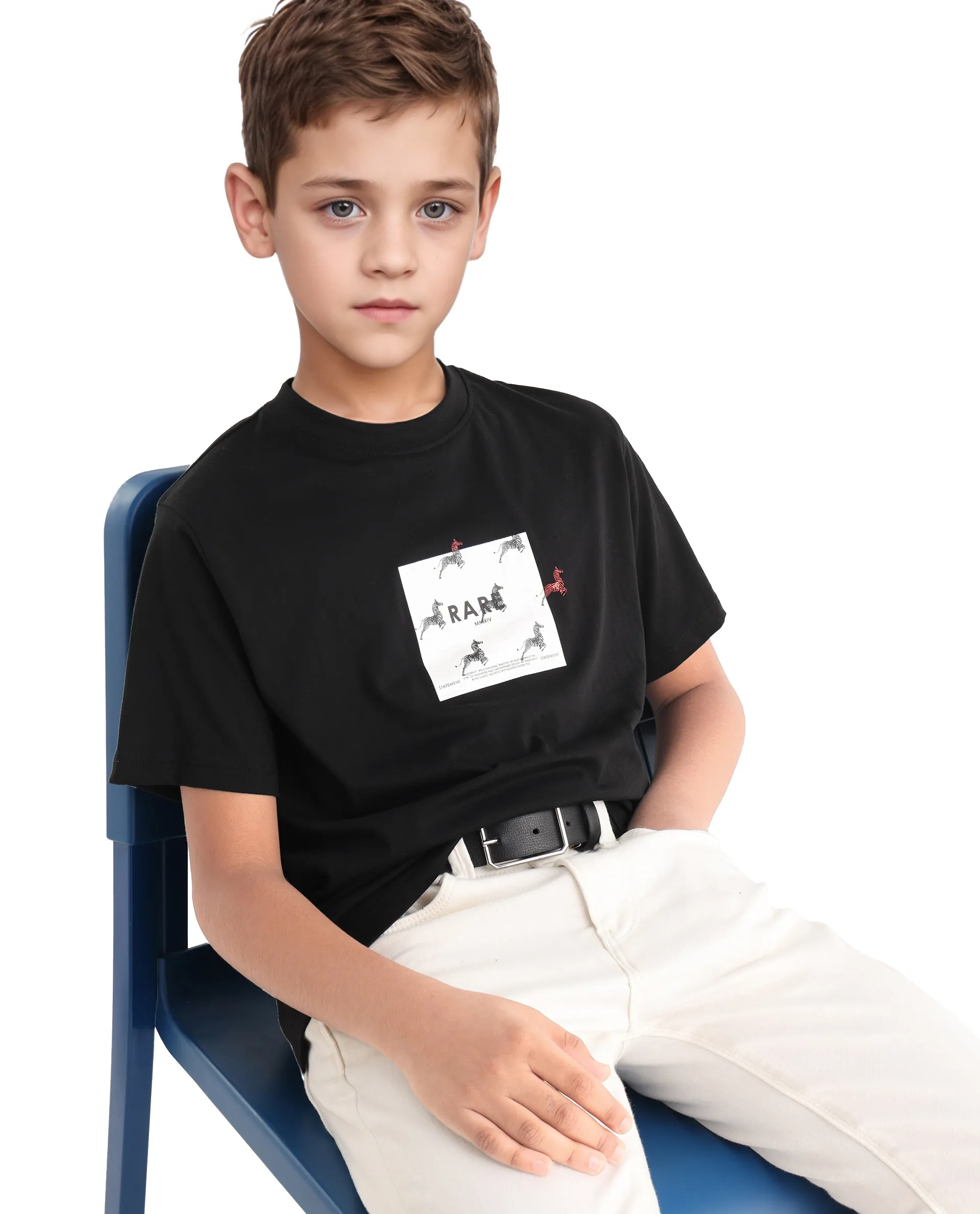 Rare Ones Kids Raze-K Black Cotton Jelly Print Regular Fit T-Shirt - Image 3