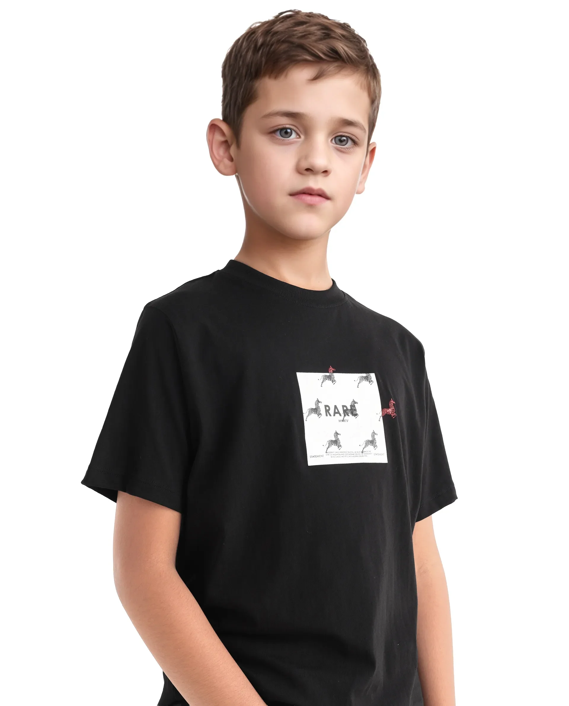 Rare Ones Kids Raze-K Black Cotton Jelly Print Regular Fit T-Shirt - Image 6