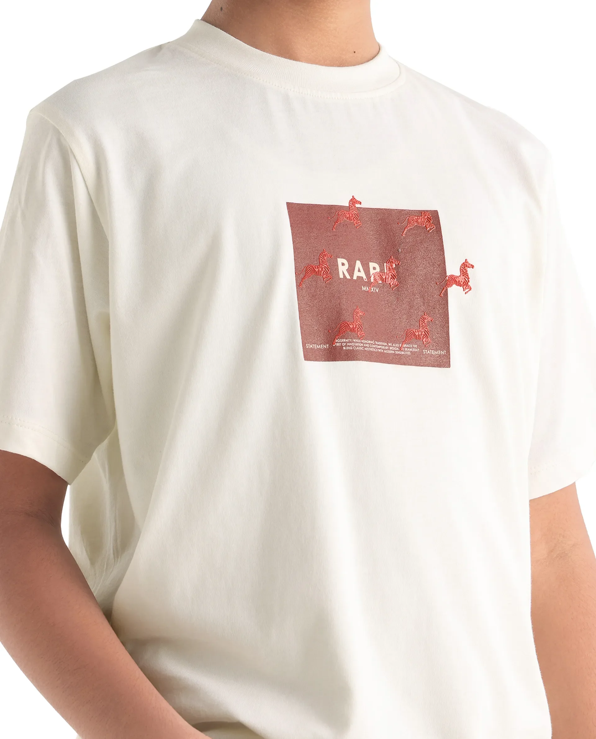 Rare Ones Kids Raze-K Off White Cotton Jelly Print Regular Fit T-Shirt - Image 4