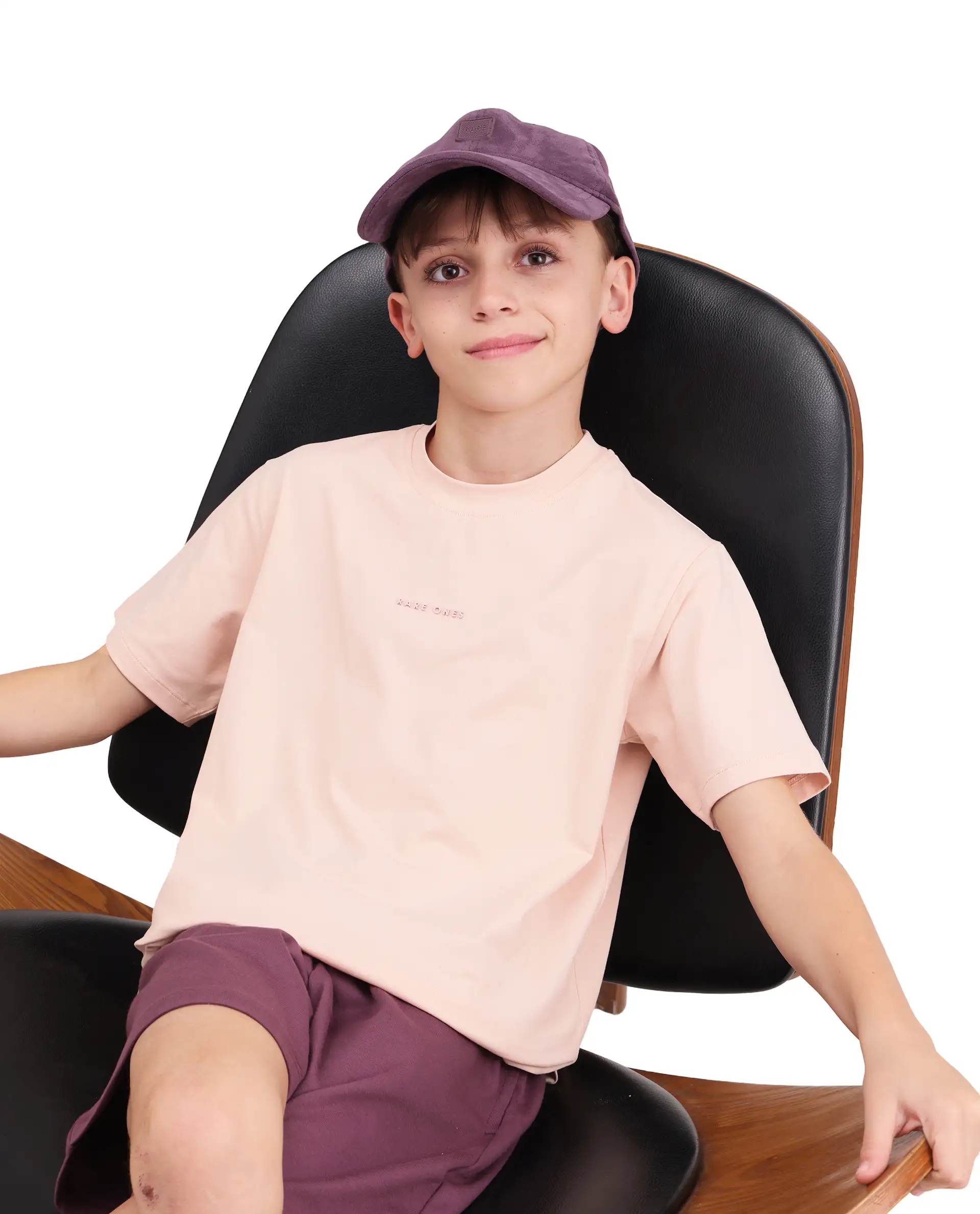 Rare Ones Kids Rob Light Orange Cotton Blend Fabric Pull-On Closure Regular Fit T-Shirt