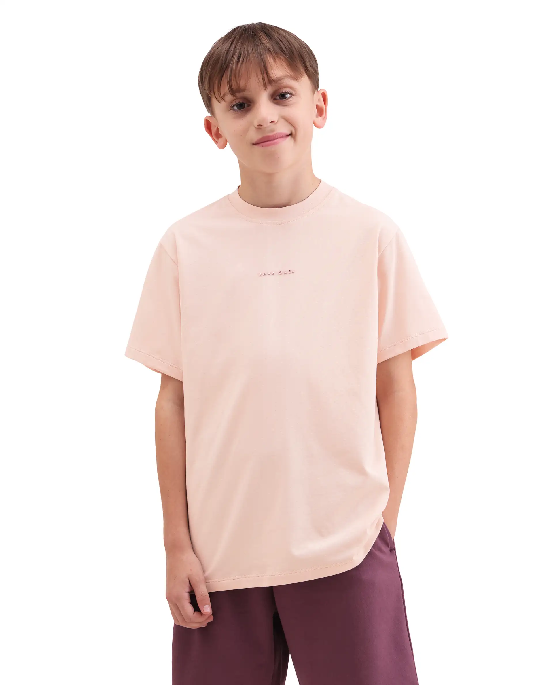 Rare Ones Kids Rob Light Orange Cotton Blend Fabric Pull-On Closure Regular Fit T-Shirt - Image 2