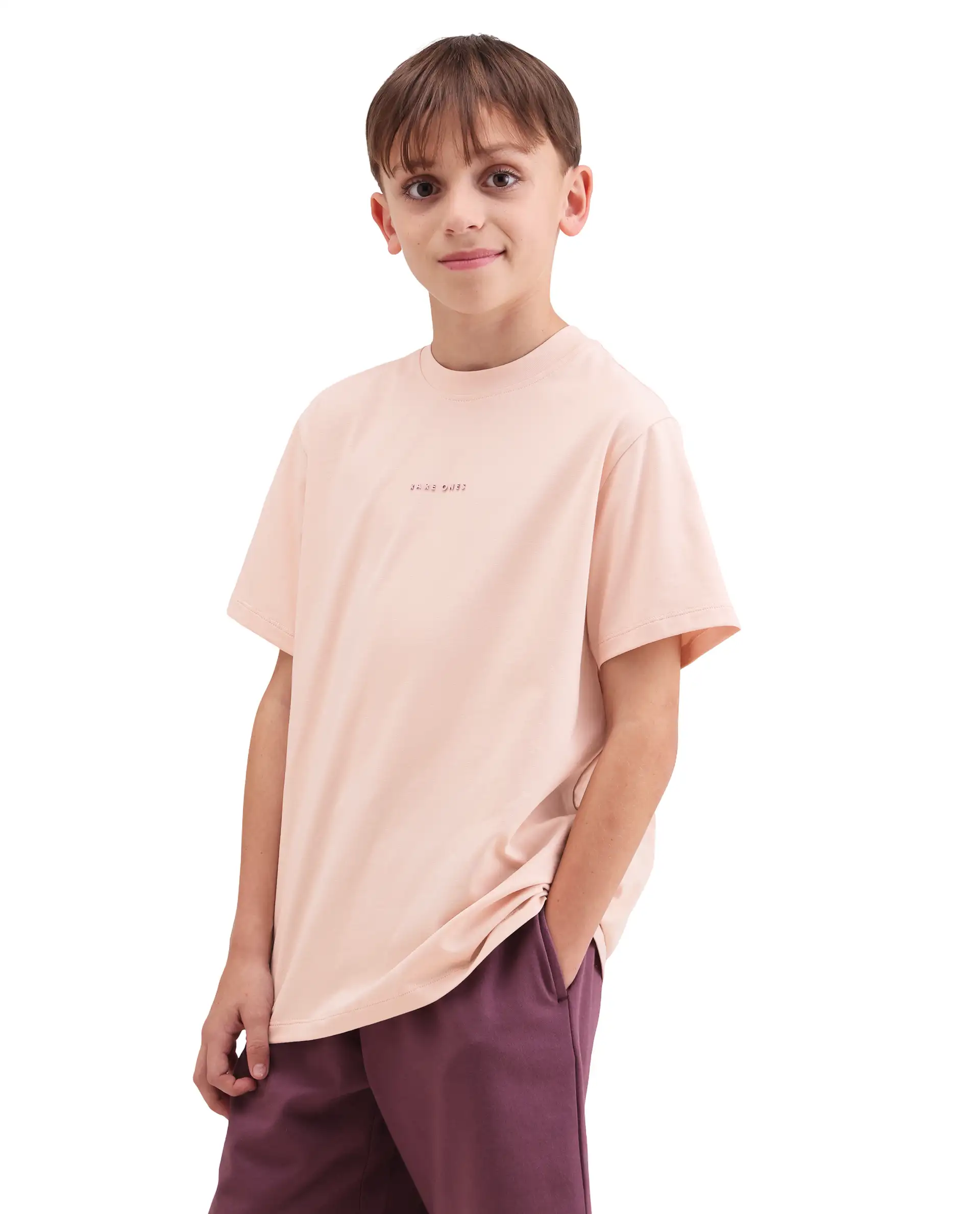 Rare Ones Kids Rob Light Orange Cotton Blend Fabric Pull-On Closure Regular Fit T-Shirt - Image 5
