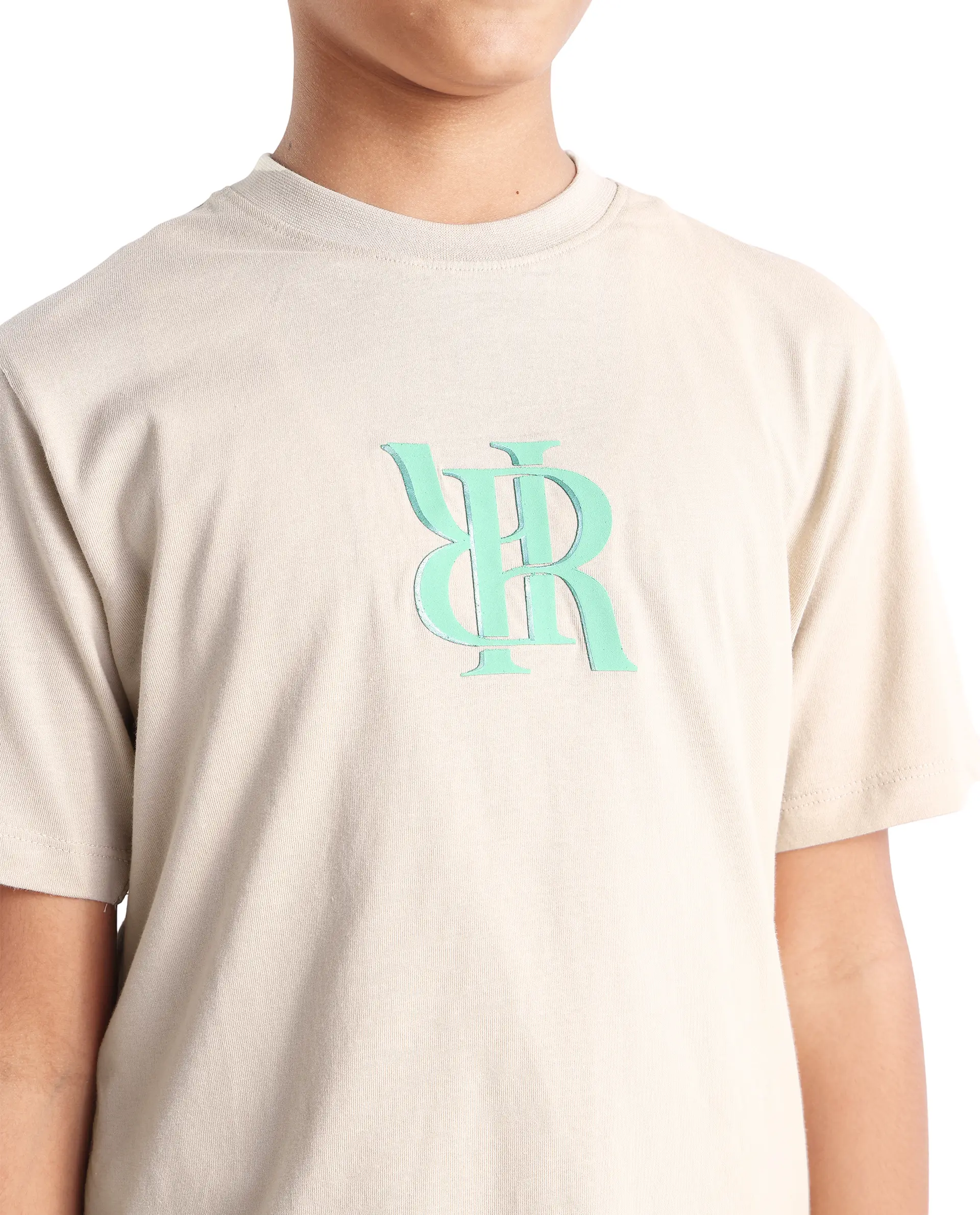 Rare Ones Kids Rosco-K Beige Cotton Jelly Print Regular Fit T-Shirt - Image 4