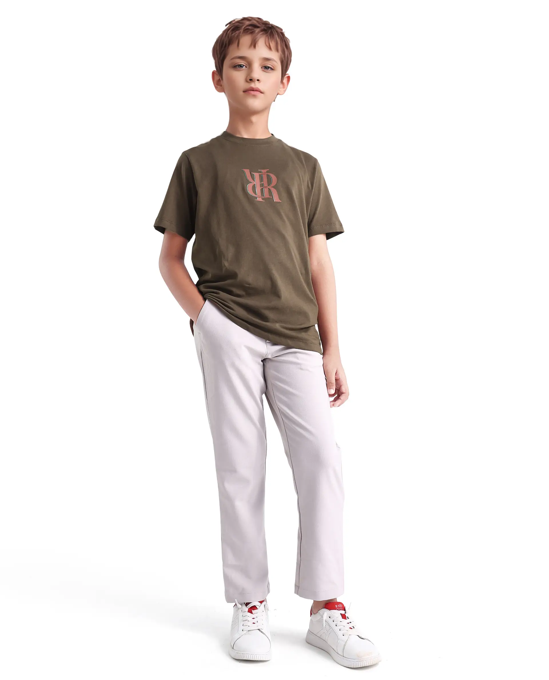 Rare Ones Kids Rosco-K Brown Cotton Jelly Print Regular Fit T-Shirt - Image 2