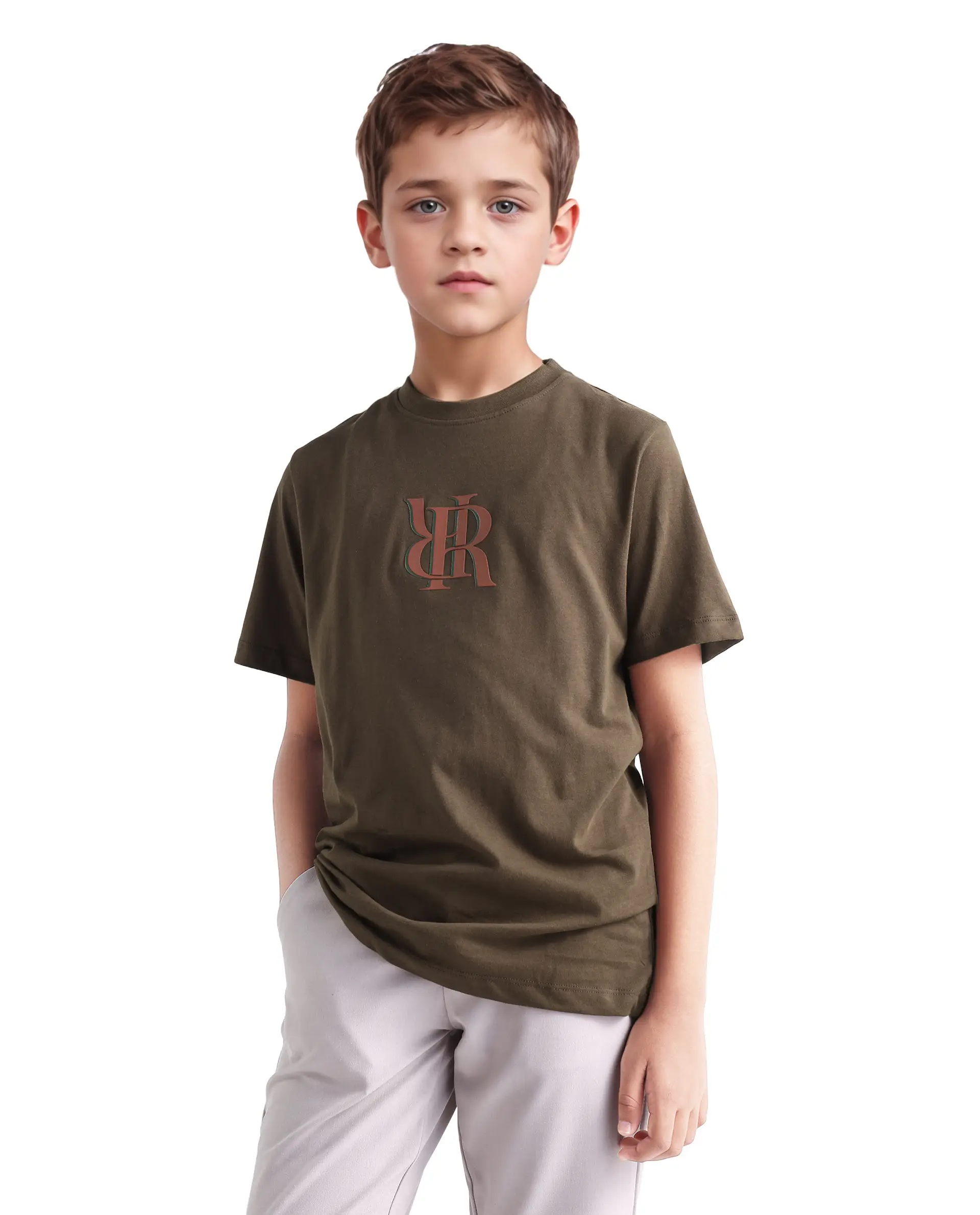 Rare Ones Kids Rosco-K Brown Cotton Jelly Print Regular Fit T-Shirt - Image 5