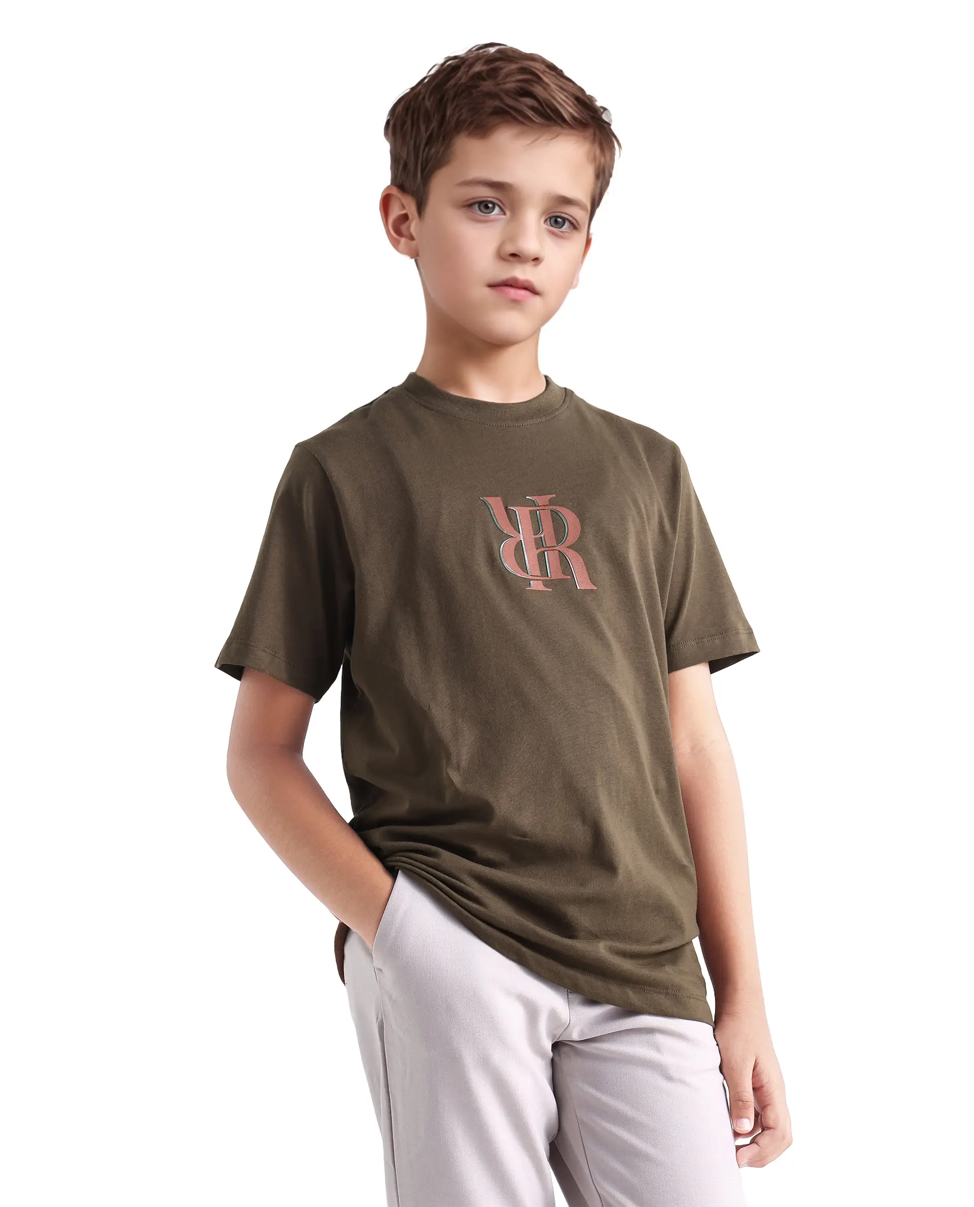 Rare Ones Kids Rosco-K Brown Cotton Jelly Print Regular Fit T-Shirt - Image 6