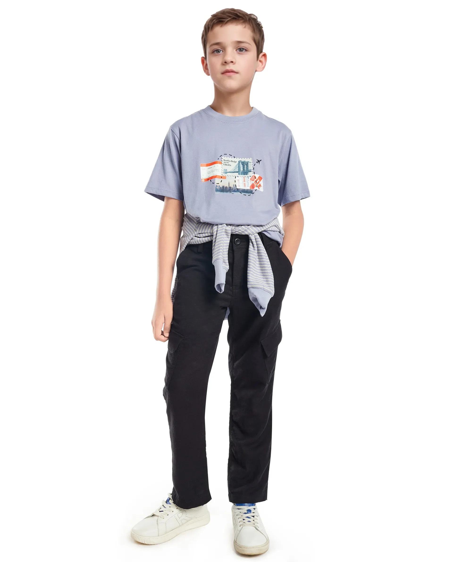 Rare Ones Kids Seok Dusky Purple Cotton Graphic Print Regular Fit T-Shirt - Image 2