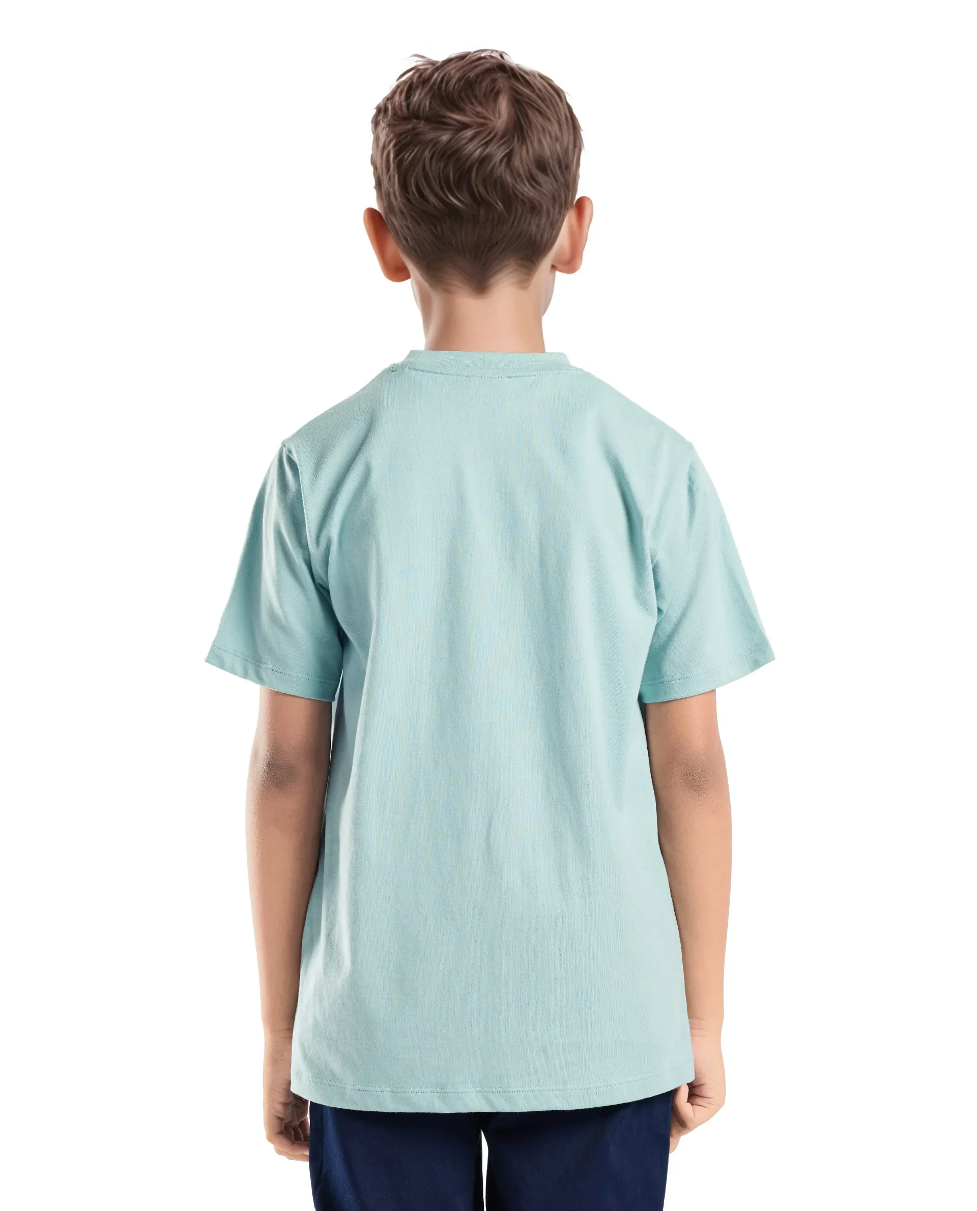 Rare Ones Kids Seok Pastel Green Cotton Graphic Print Regular Fit T-Shirt - Image 8