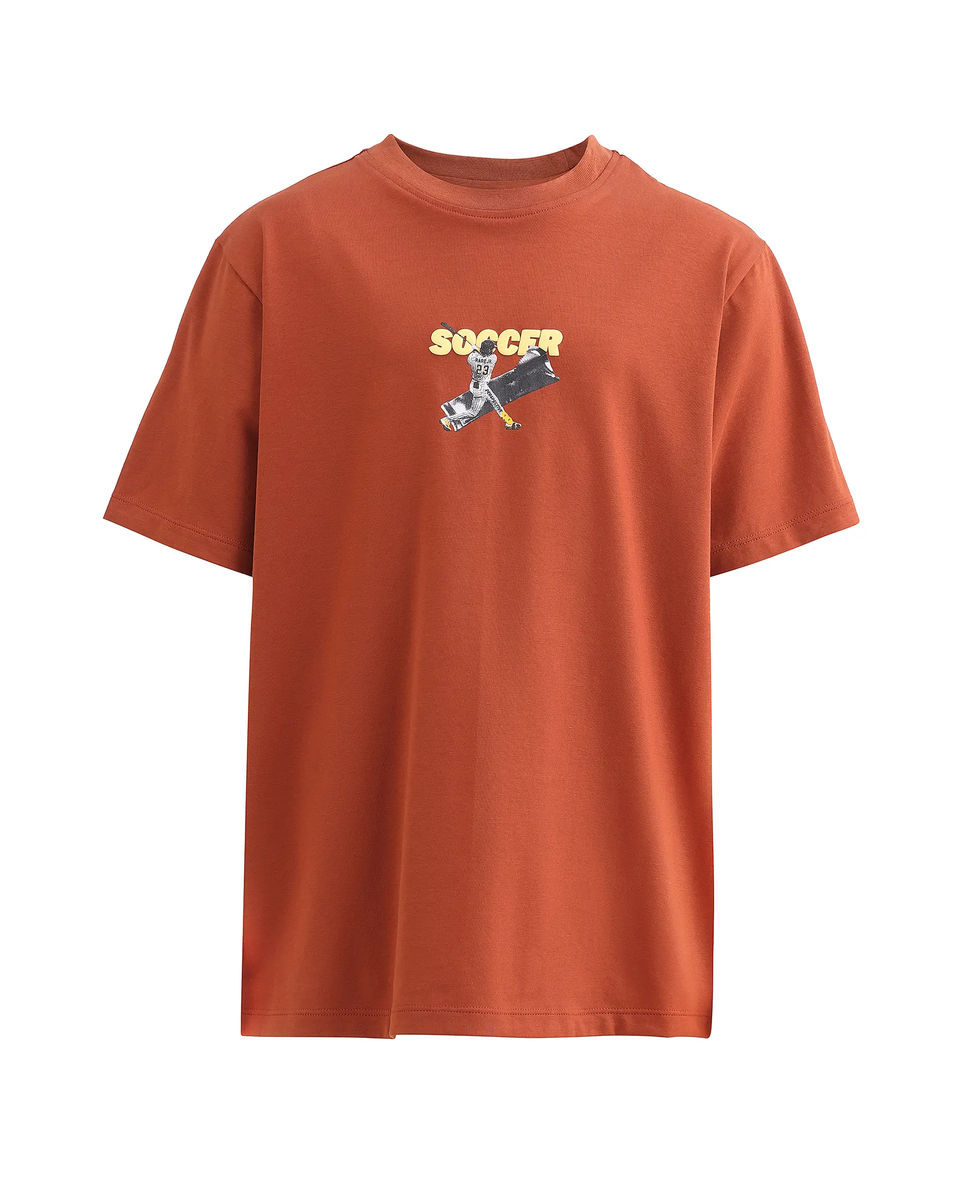 Rare Ones Kids Simp Brown Cotton Blend Fabric Pull-On Closure Regular Fit T-Shirt - Image 2
