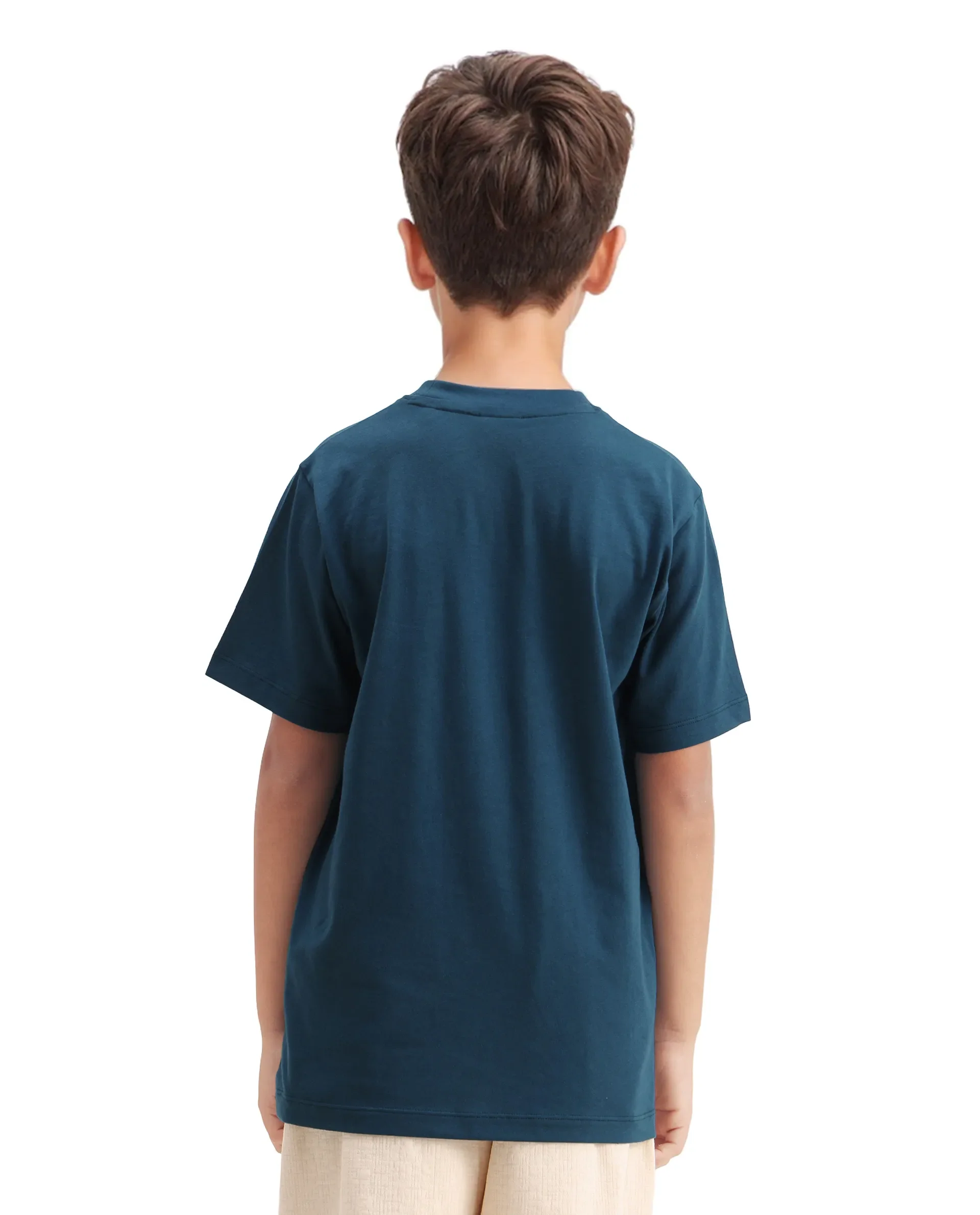 Rare Ones Kids Sung Teal Cotton Graphic Print Regular Fit T-Shirt - Image 7