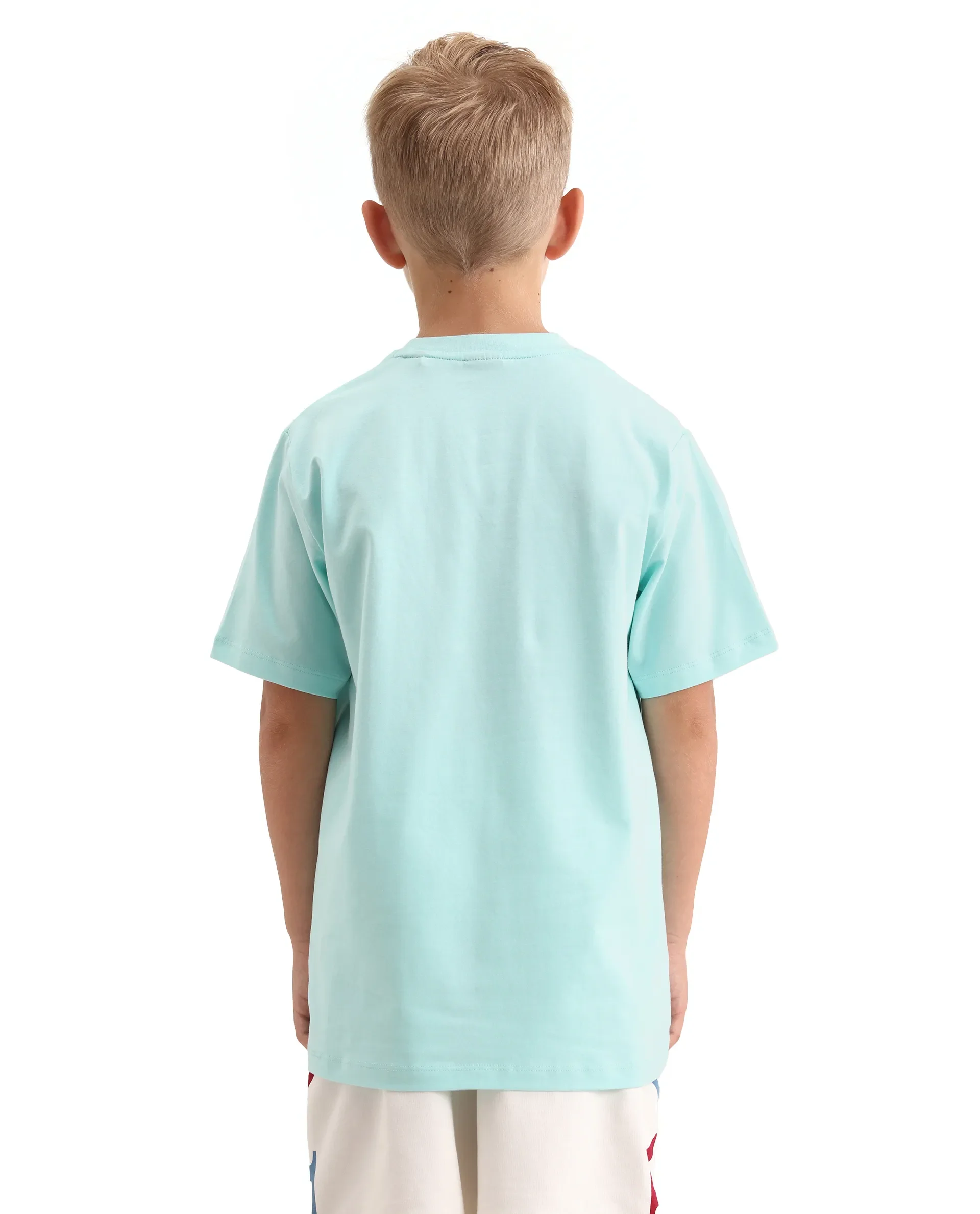 Rare Ones Kids Trac Pastel Turq Cotton Blend Pull-On Closure Pigment Print Regular Fit T-Shirt - Image 7