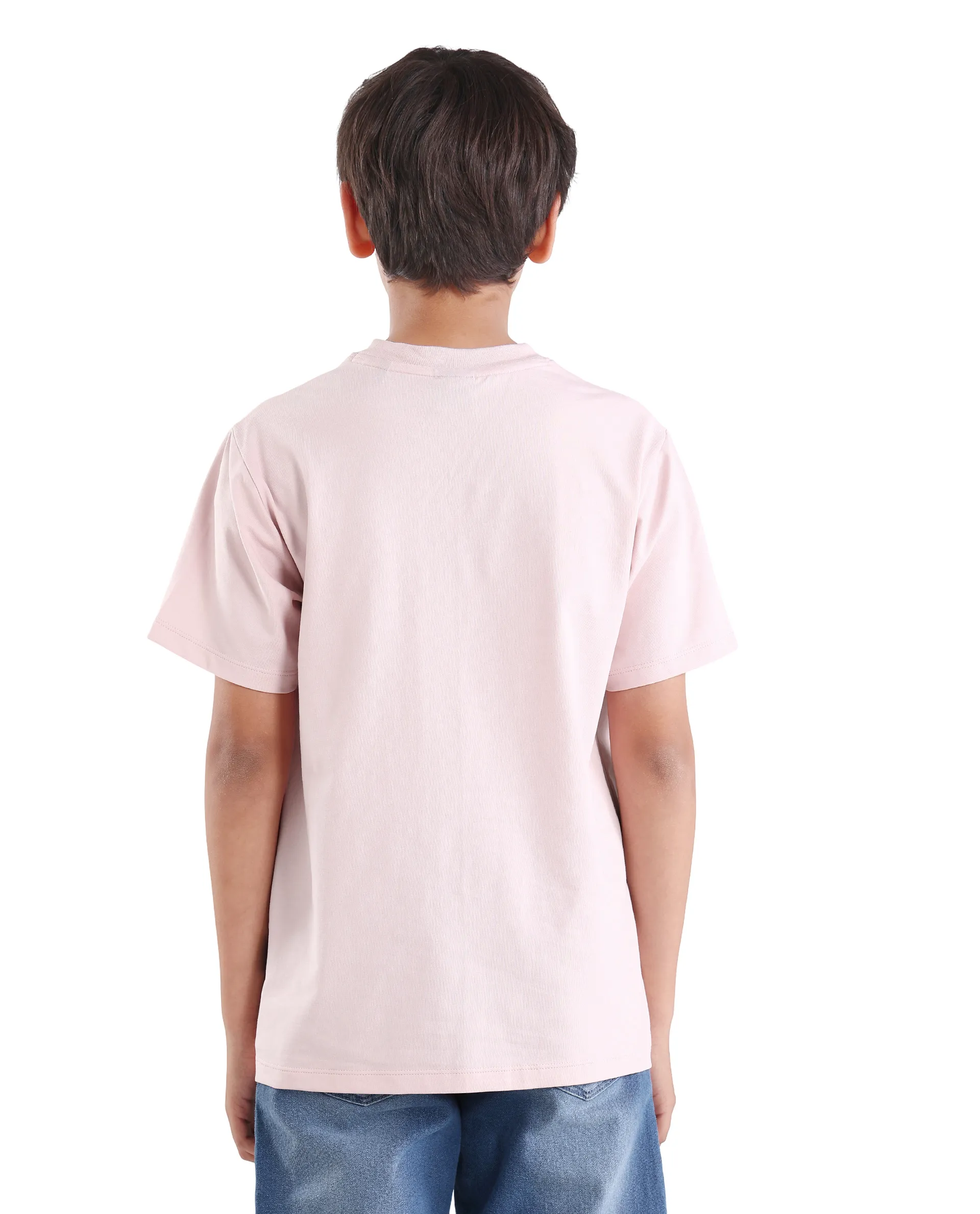 Rare Ones Kids Tregor-K Light Pink Cotton Blend Pull-On Closure Hd Print Regular Fit T-Shirt - Image 7