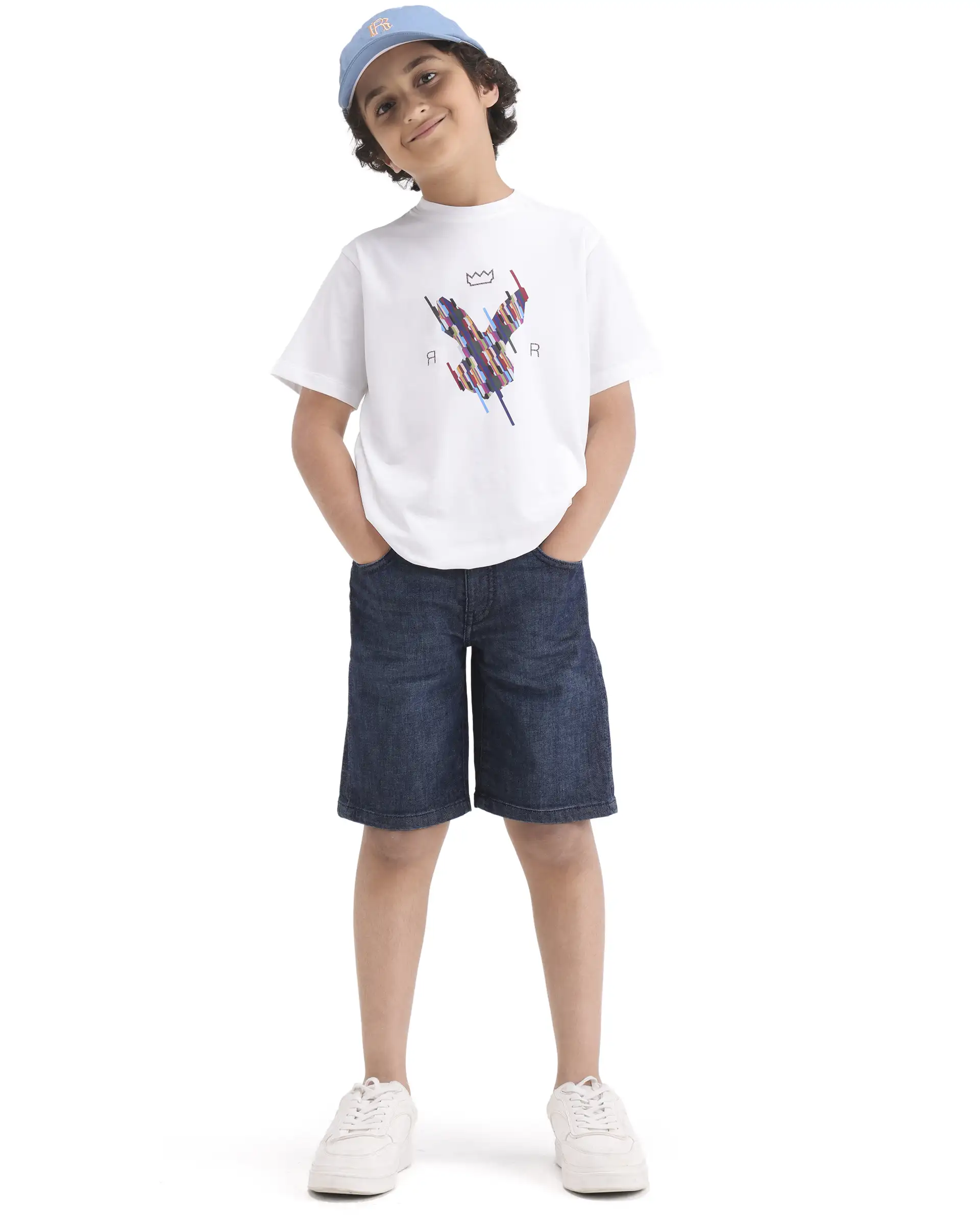 Rare Ones Kids Ure-K Off White Cotton Blend Fabric Pull-On Closure Hd Print Regular Fit T-Shirt - Image 2