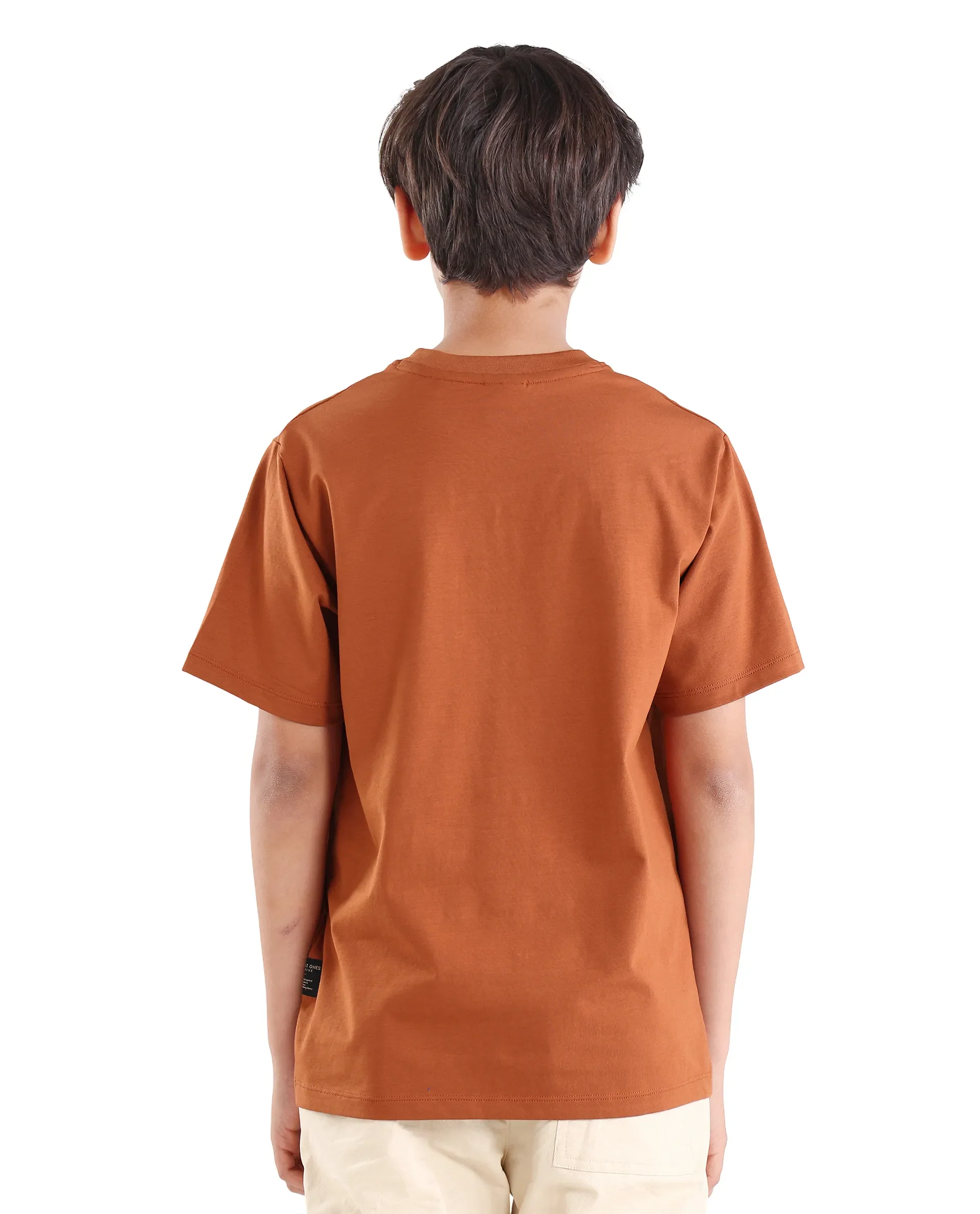 Rare Ones Kids Via-K Brown Cotton Blend Pull-On Closure Regular Fit T-Shirt - Image 7
