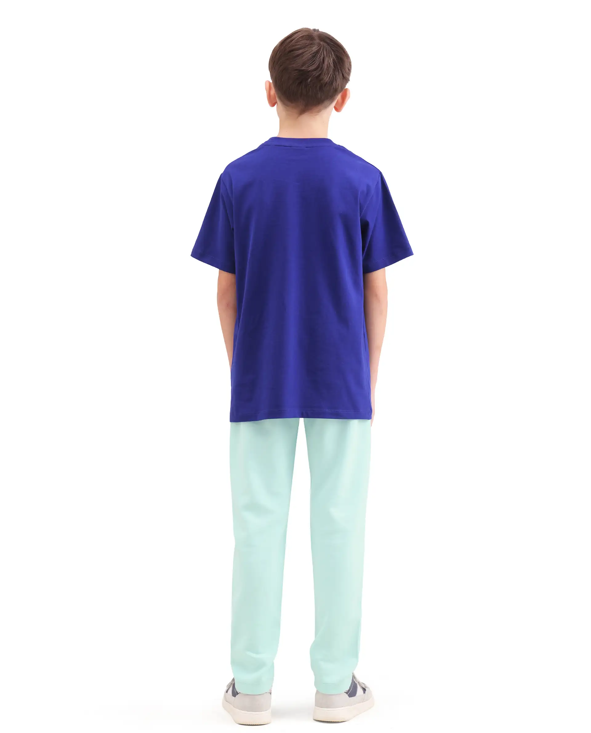 Rare Ones Kids Huzz Light Green Cotton Blend Fabric Drawstring Closure Hd Print Straight Fit Track Pant - Image 8