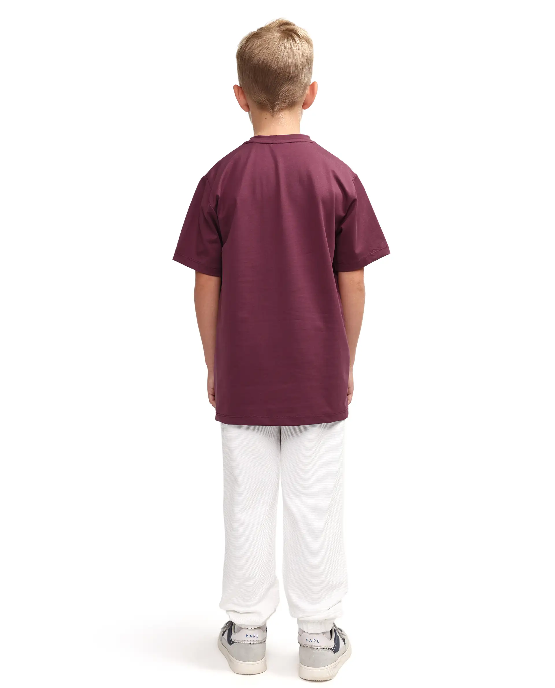 Rare Ones Kids Lando Off White Cotton Blend Fabric Drawstring Closure Jogger Fit Track Pant - Image 9