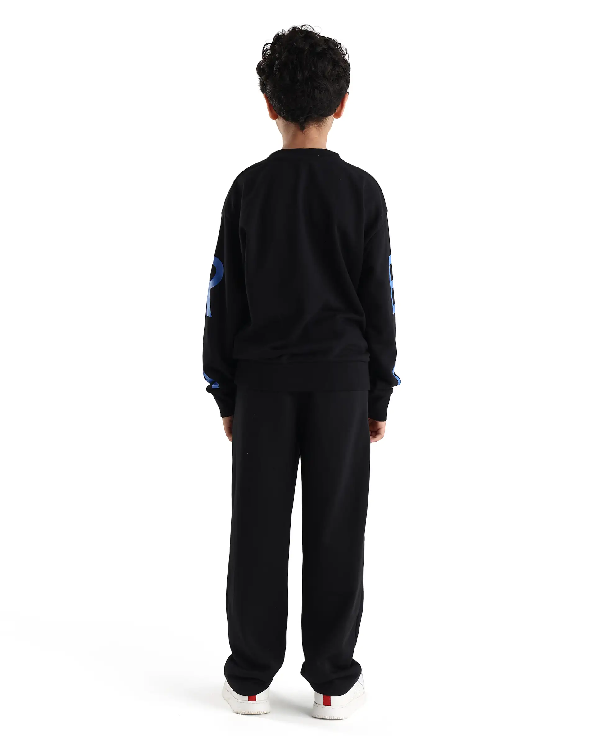 Rare Ones Kids Arno-B Black Cotton Blend Drawstring Closure Regular Fit Trackpant - Image 5
