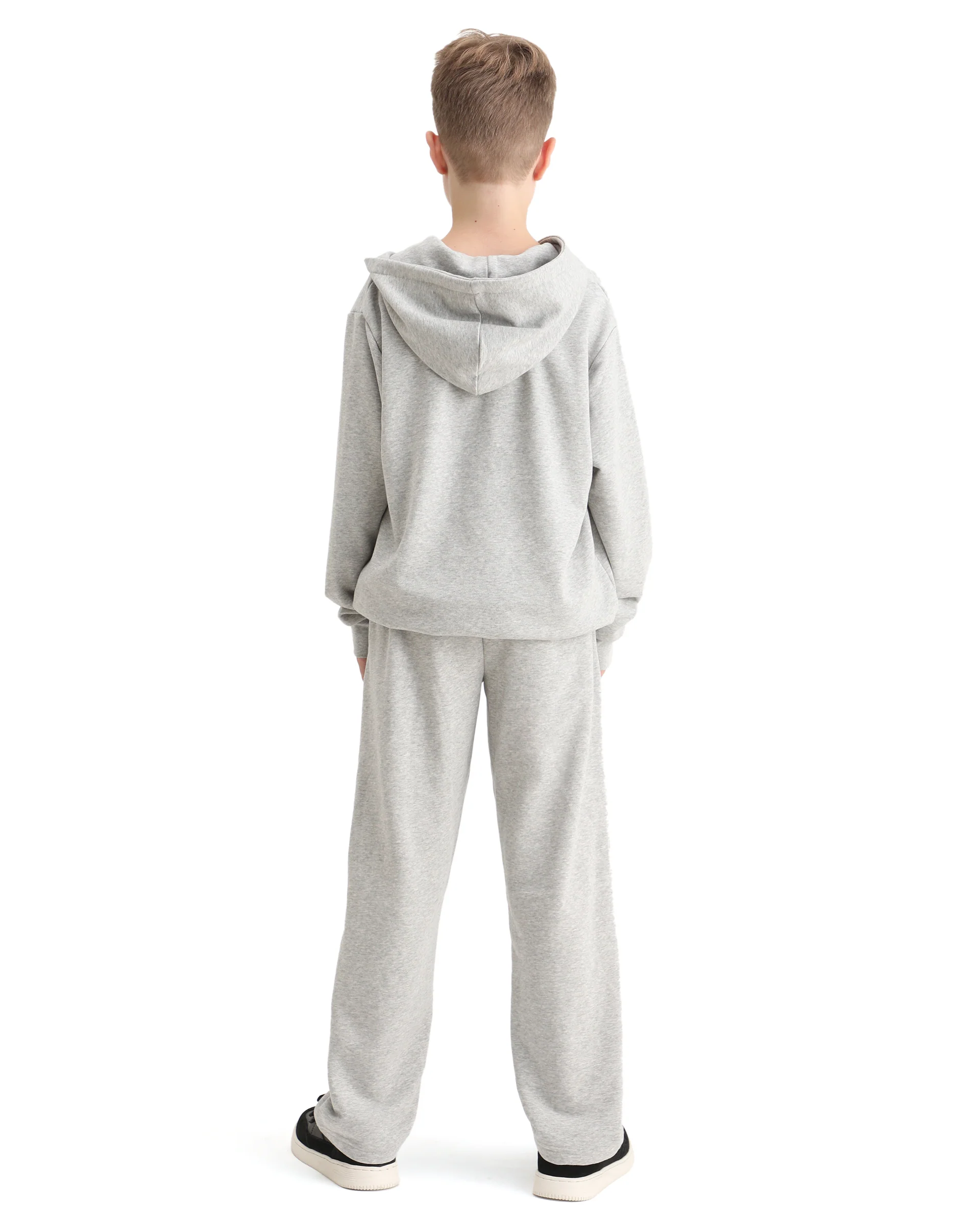 Rare Ones Kids Arno-B Melange Grey Cotton Blend Drawstring Closure Regular Fit Trackpant - Image 7