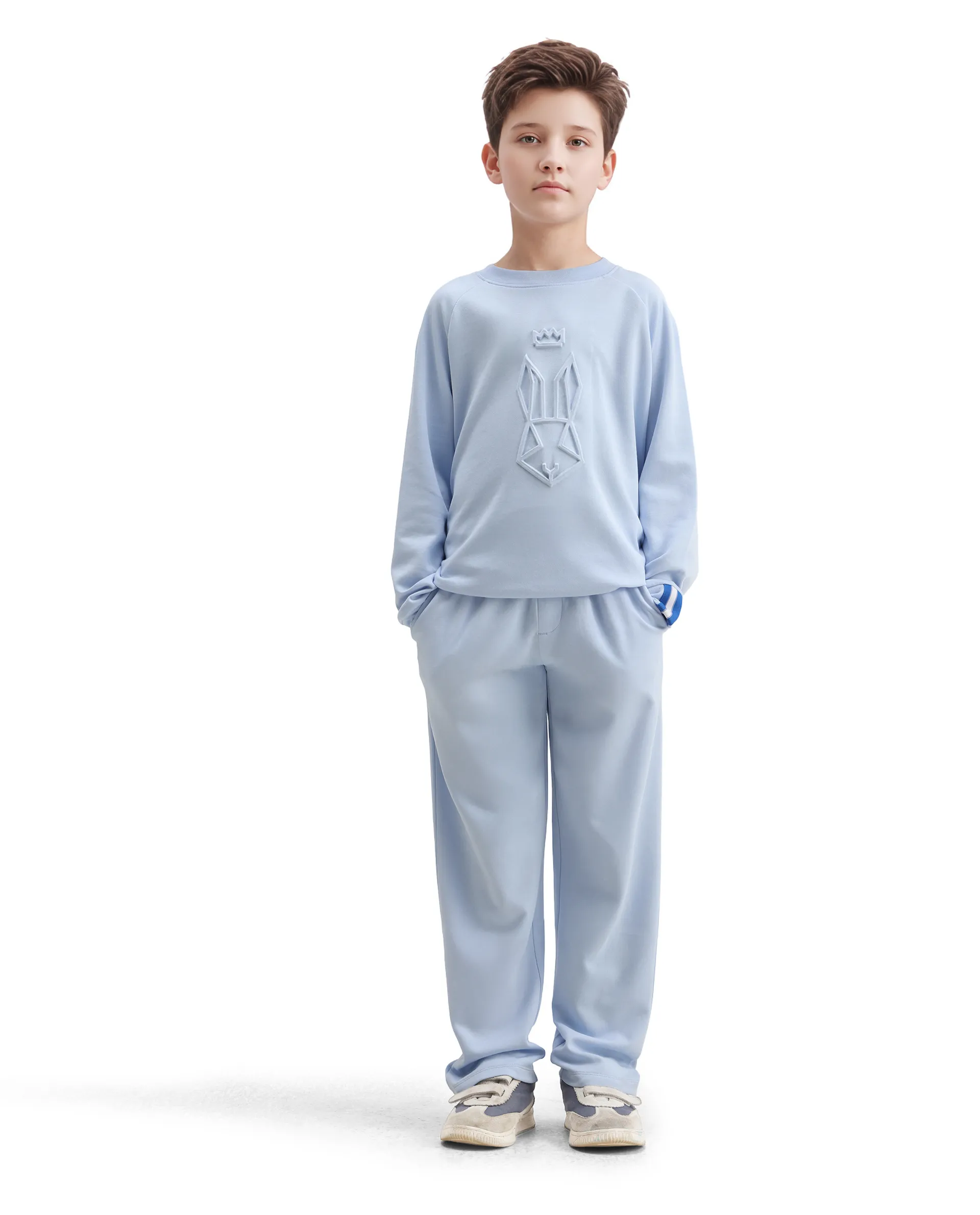 Rare Ones Kids Cadi-B Lilac Cotton Blend Drawstring Closure Straight Fit Solid Trackpant - Image 2