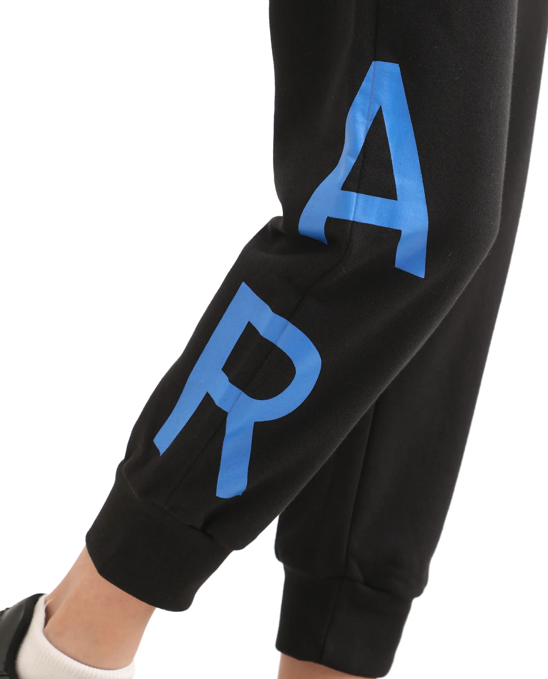 Rare Ones Kids Draw-B Black Cotton Drawstring Regular Fit Trackpant - Image 3