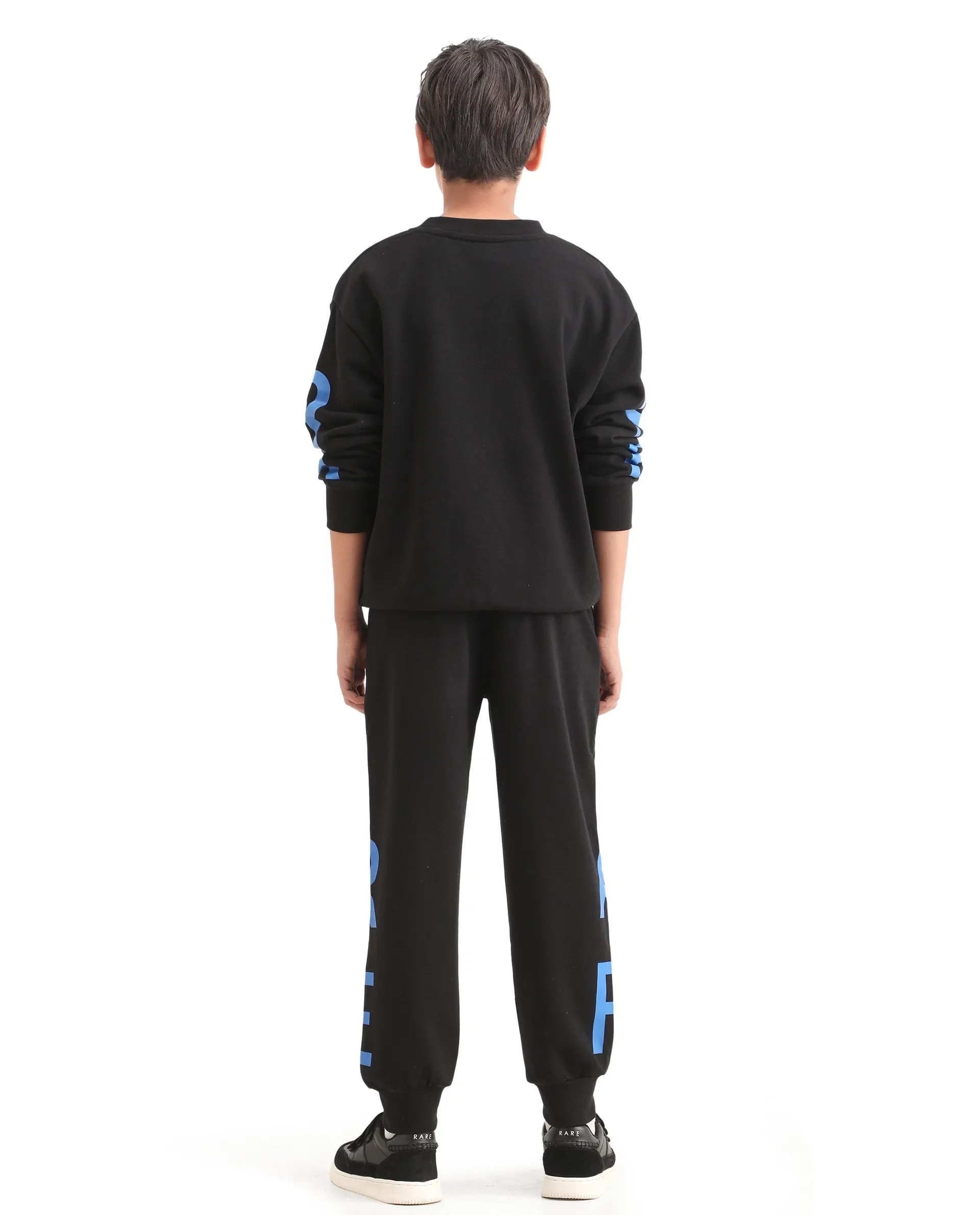 Rare Ones Kids Draw-B Black Cotton Drawstring Regular Fit Trackpant - Image 8