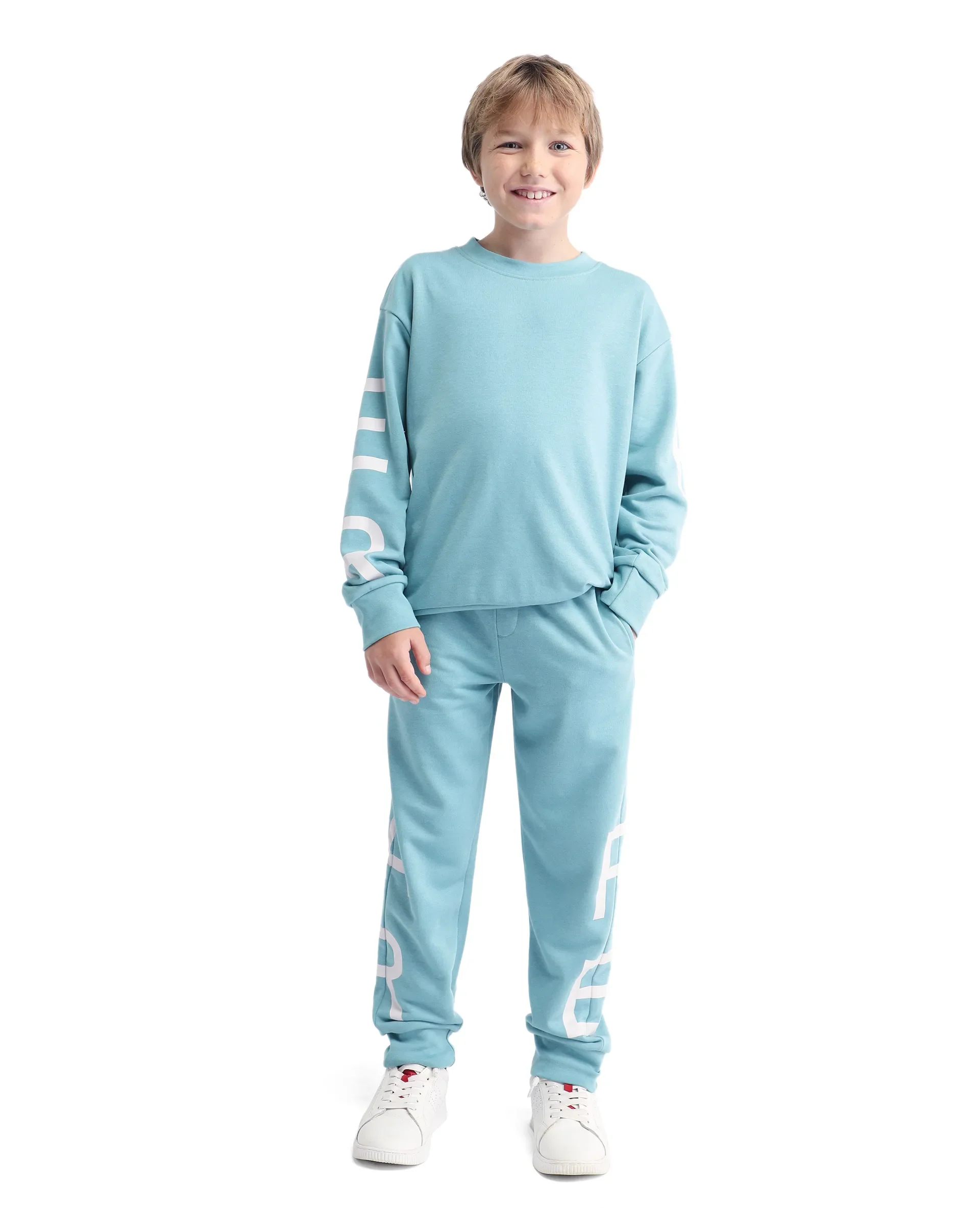 Rare Ones Kids Draw-B Blue Cotton Printed Drawstring Regular Fit Trackpant - Image 3
