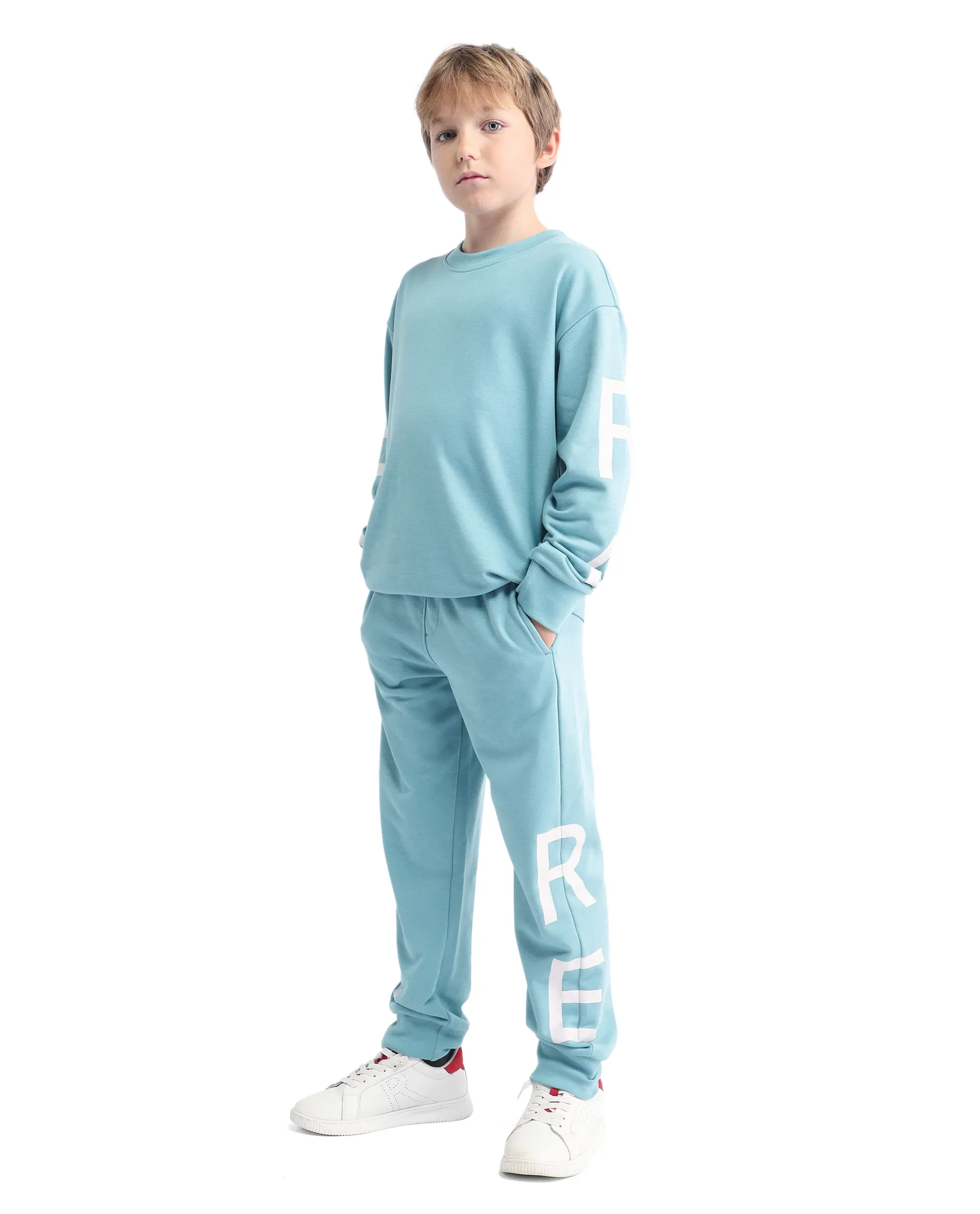 Rare Ones Kids Draw-B Blue Cotton Printed Drawstring Regular Fit Trackpant - Image 5