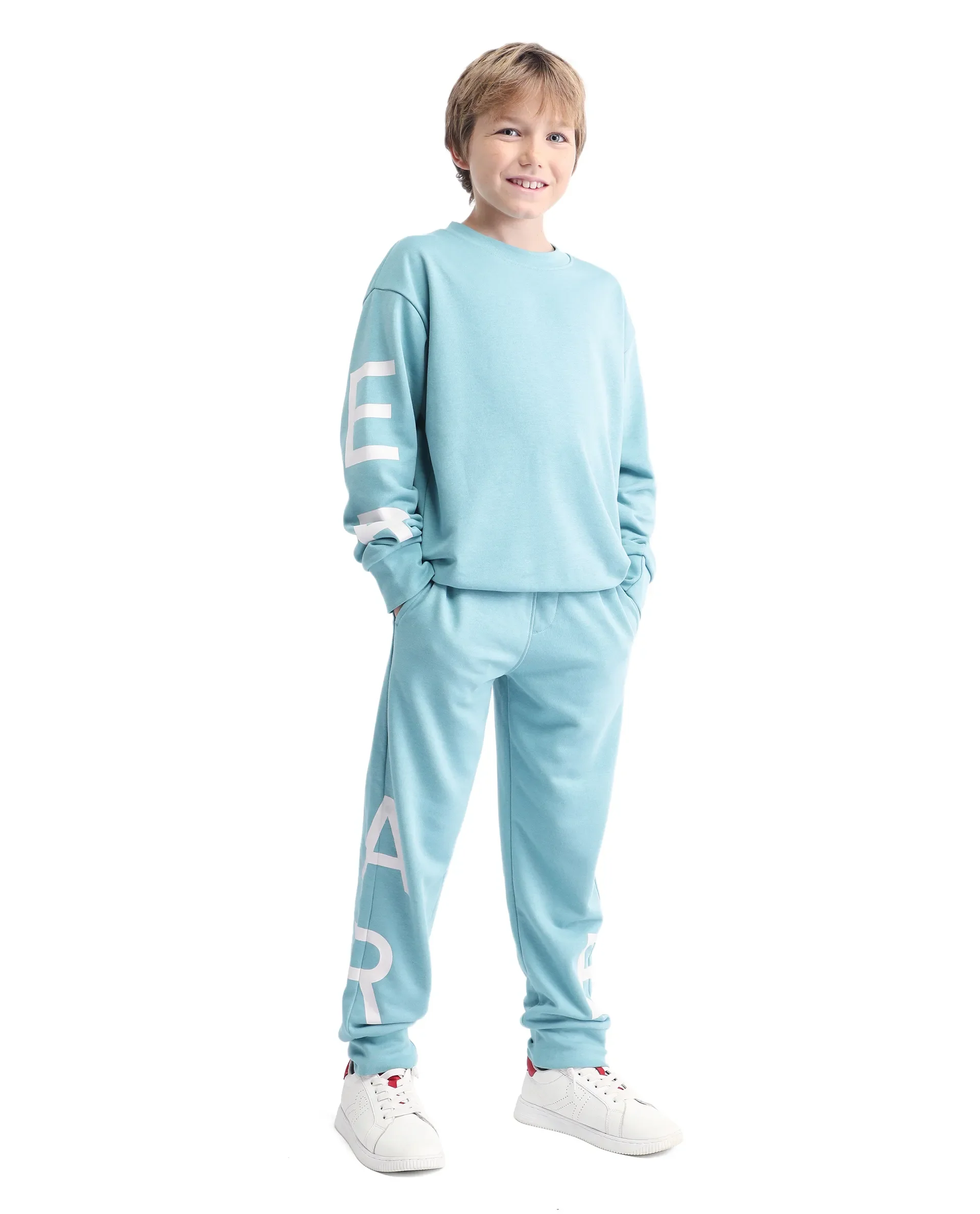 Rare Ones Kids Draw-B Blue Cotton Printed Drawstring Regular Fit Trackpant - Image 6