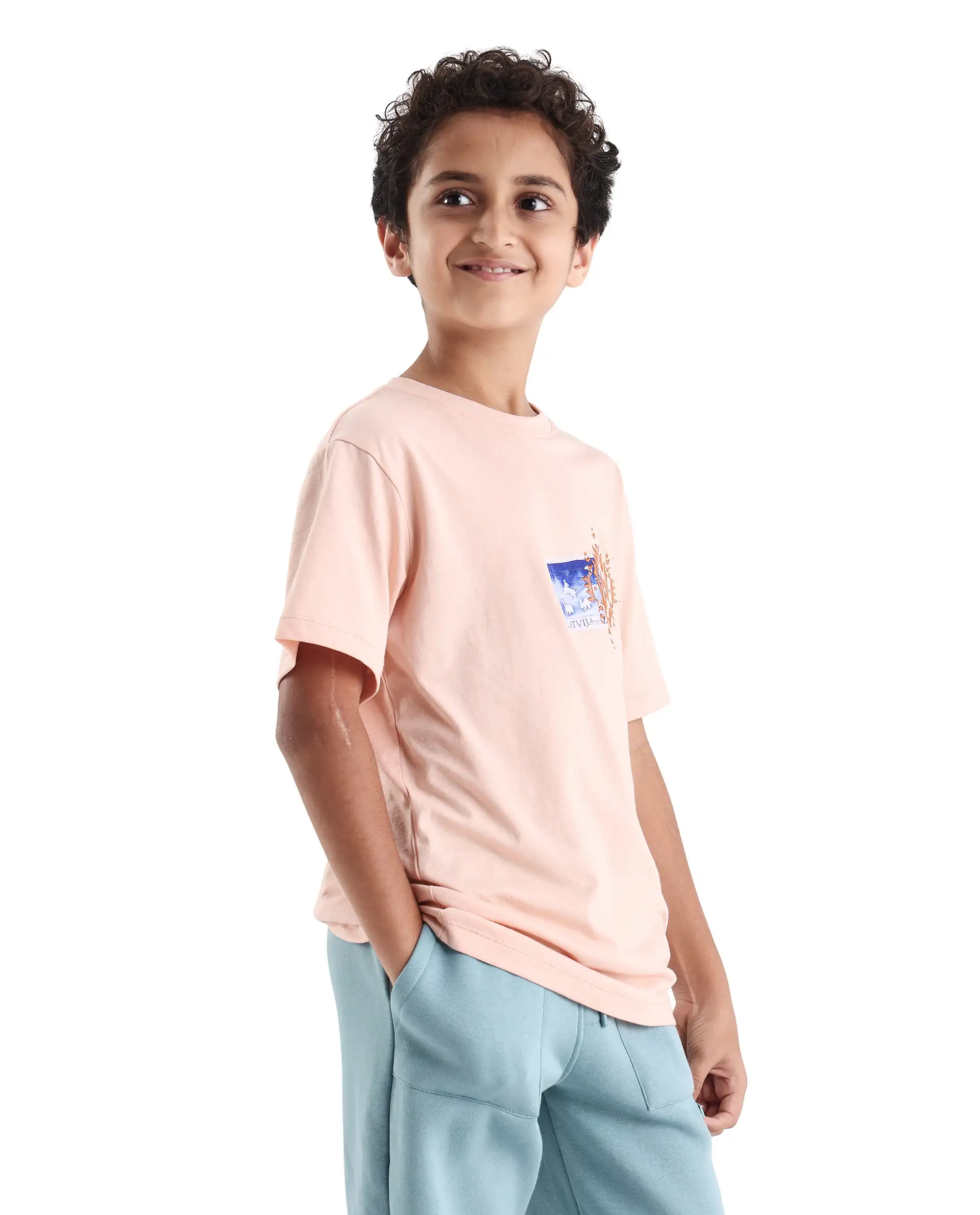 Rare Ones Kids Elio-B Light Blue Cotton Blend Regular Fit Trackpant - Image 6