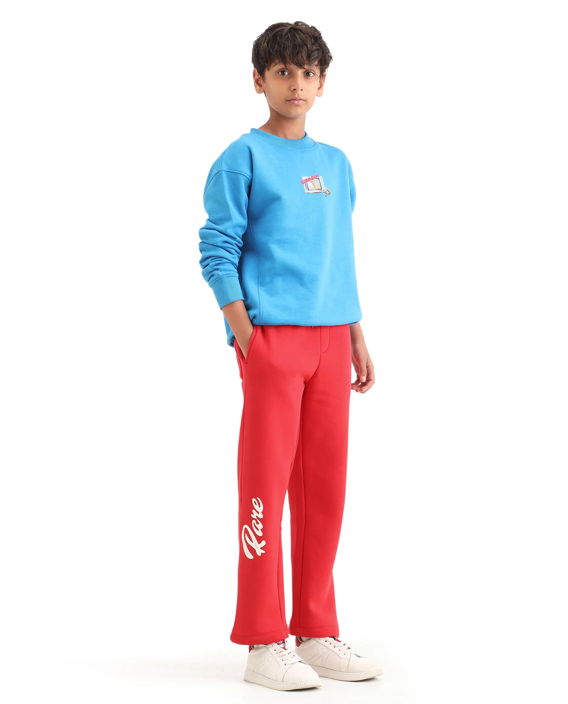 Rare Ones Kids Fabio-B Dark Red Cotton Blend Drawstring Closure Hd Print Straight Fit Trackpant - Image 7