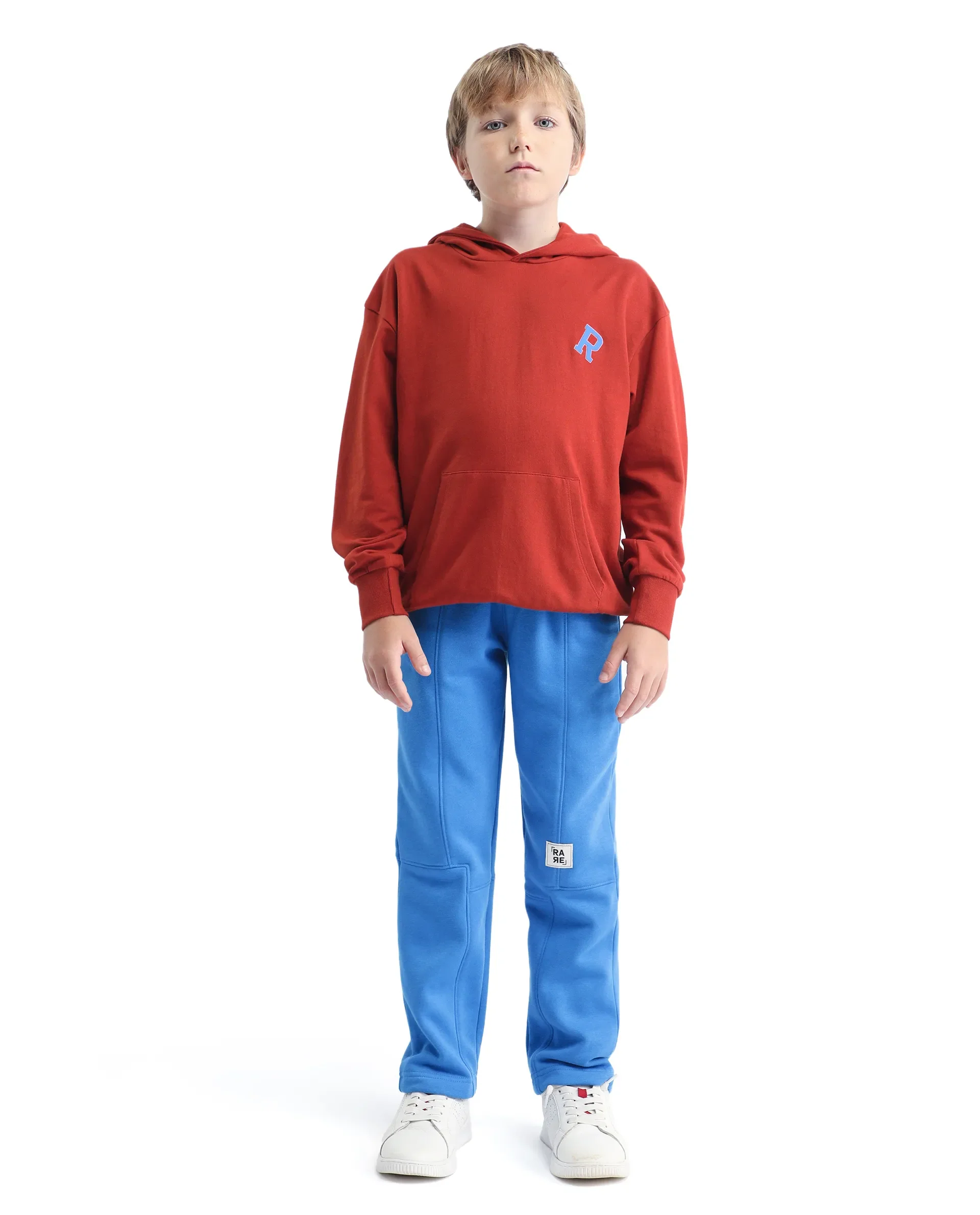 Rare Ones Kids Henry-B Dark Blue Cotton Blend Plain Regular Fit Trackpant - Image 3