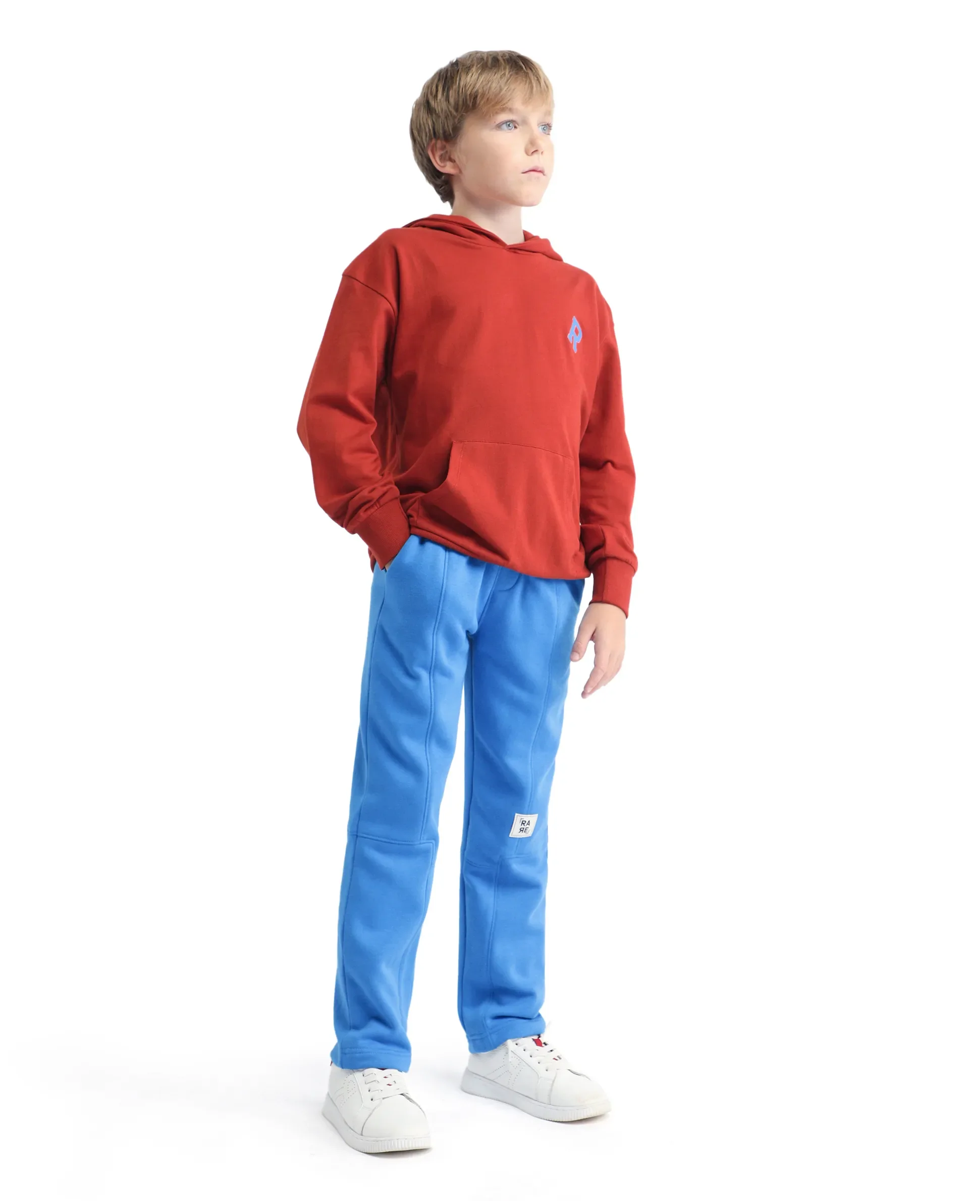 Rare Ones Kids Henry-B Dark Blue Cotton Blend Plain Regular Fit Trackpant - Image 6