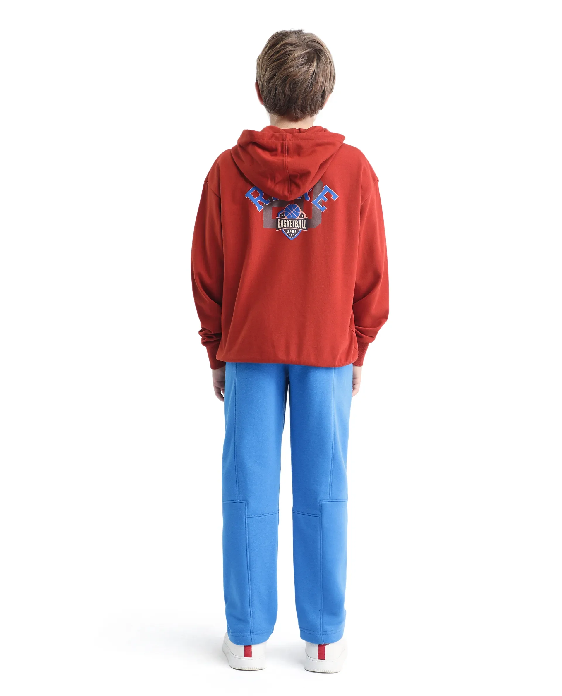 Rare Ones Kids Henry-B Dark Blue Cotton Blend Plain Regular Fit Trackpant - Image 7