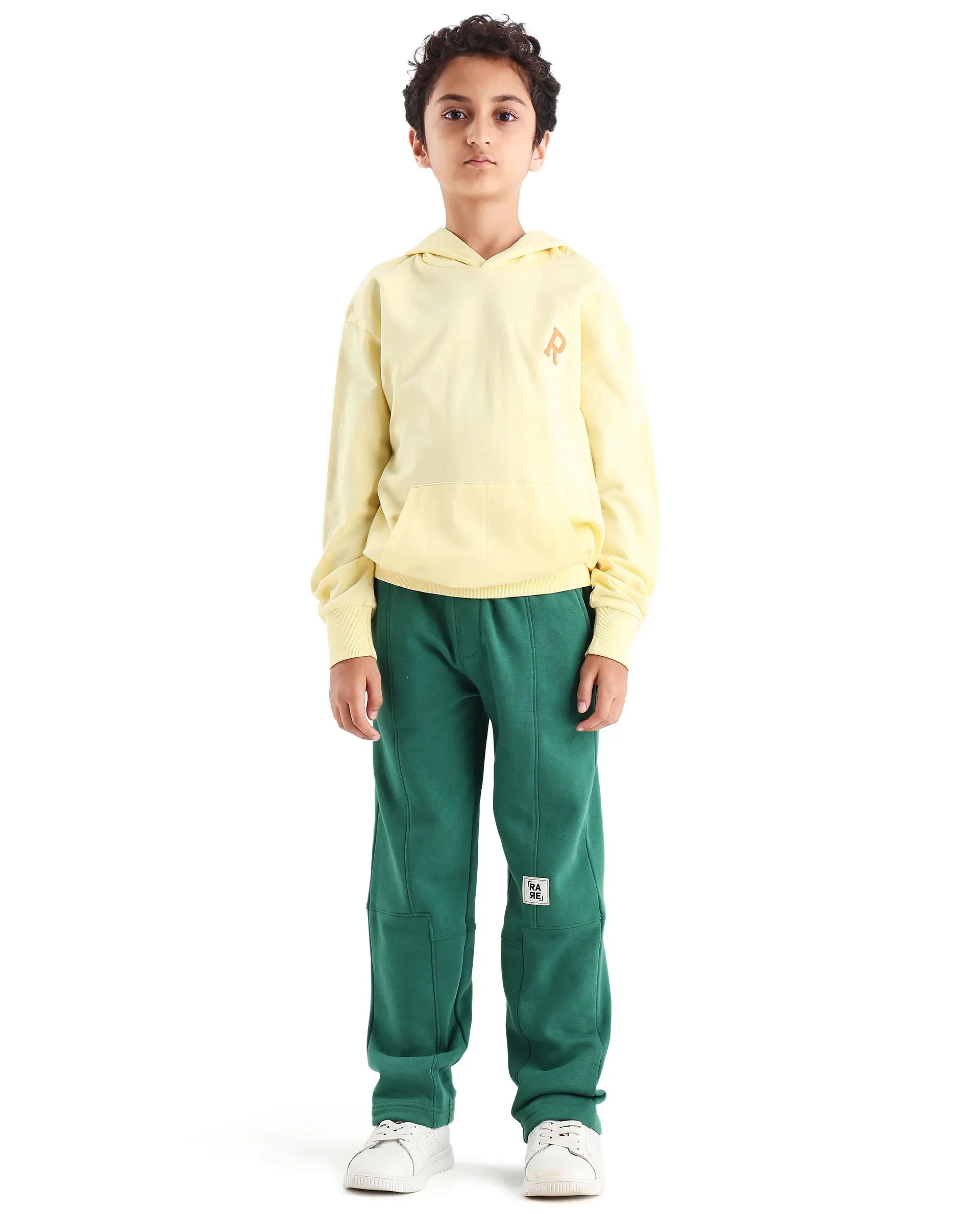 Rare Ones Kids Henry-B Pastel Green Cotton Blend Plain Regular Fit Trackpant - Image 4