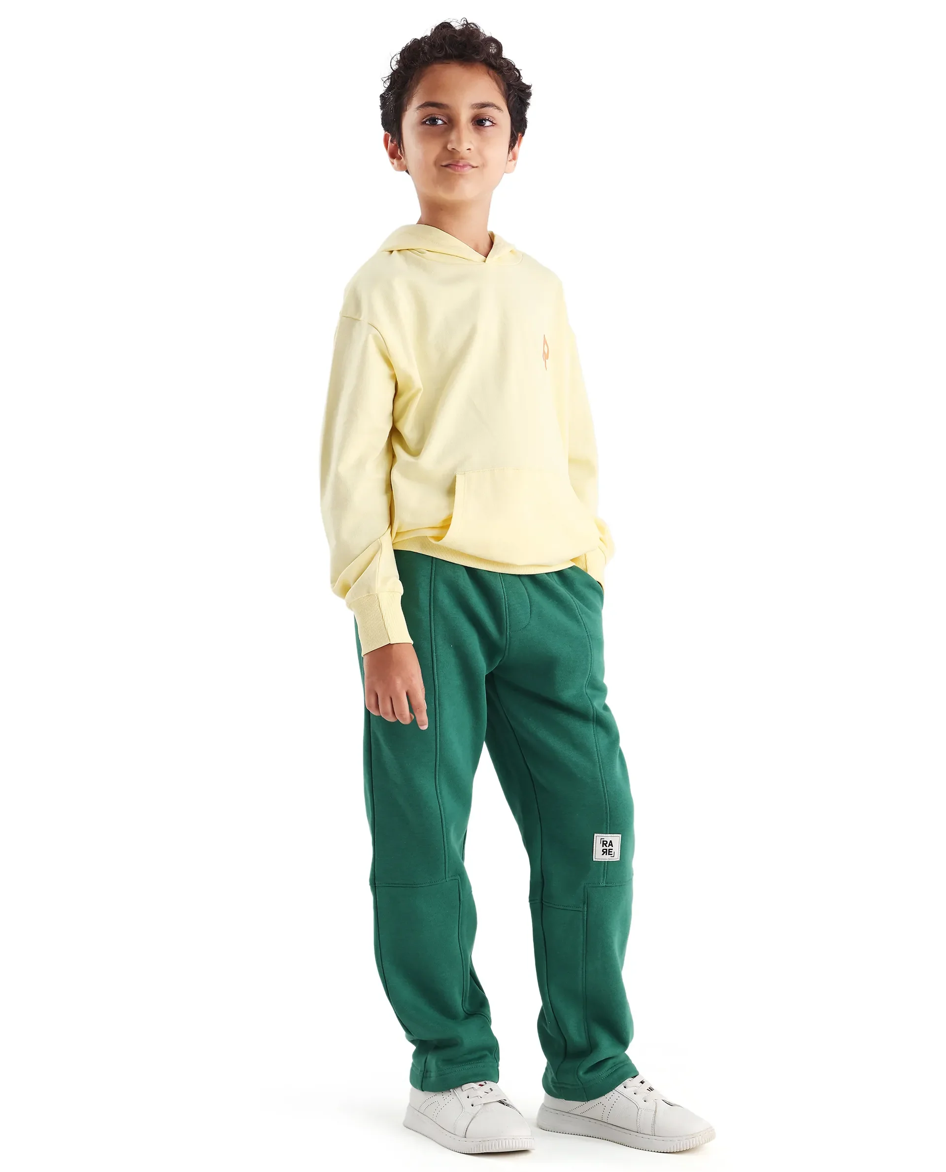 Rare Ones Kids Henry-B Pastel Green Cotton Blend Plain Regular Fit Trackpant - Image 6