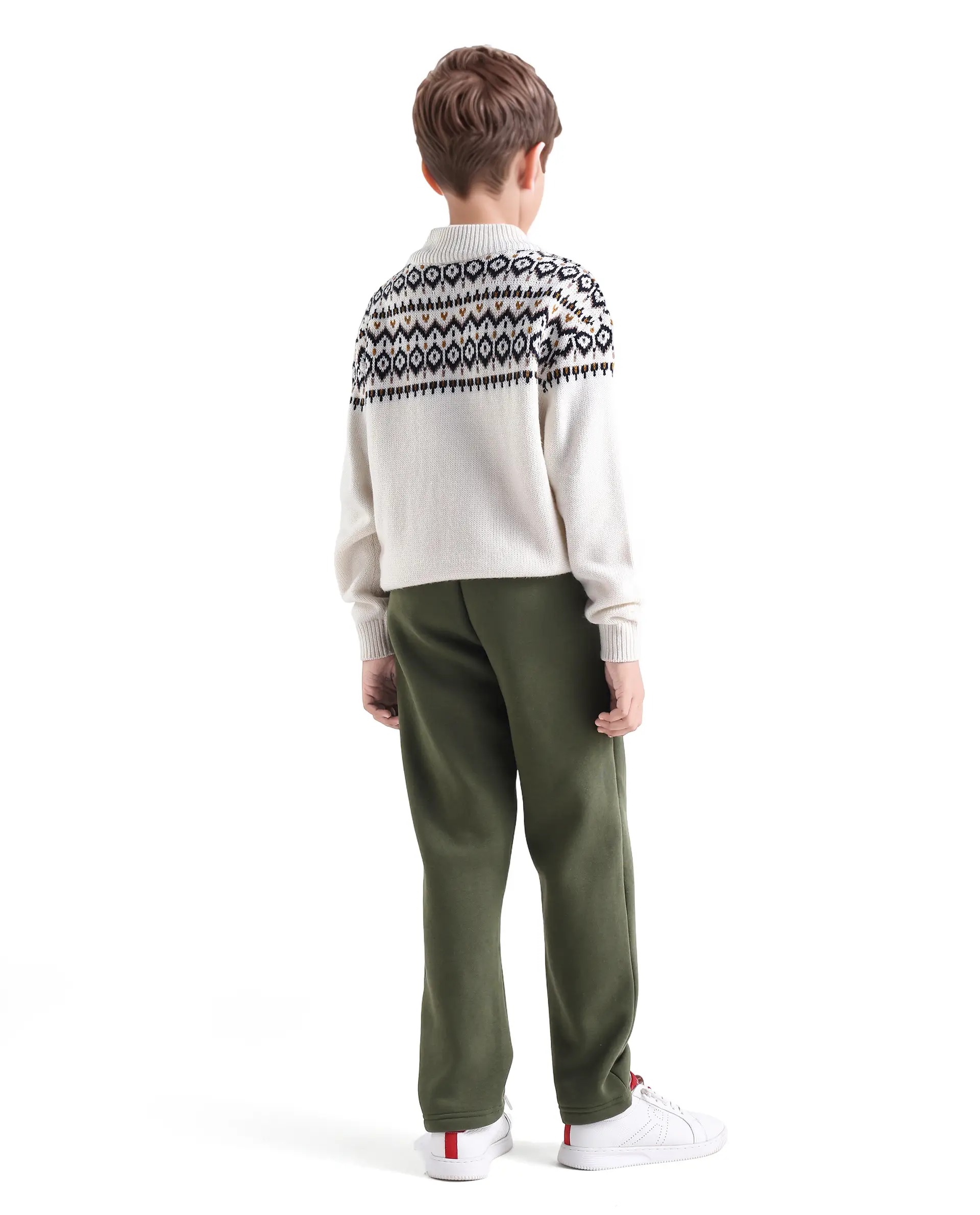 Rare Ones Kids Itali-B Olive Cotton Blend Drawsring Closure Straight Fit Trackpant - Image 7