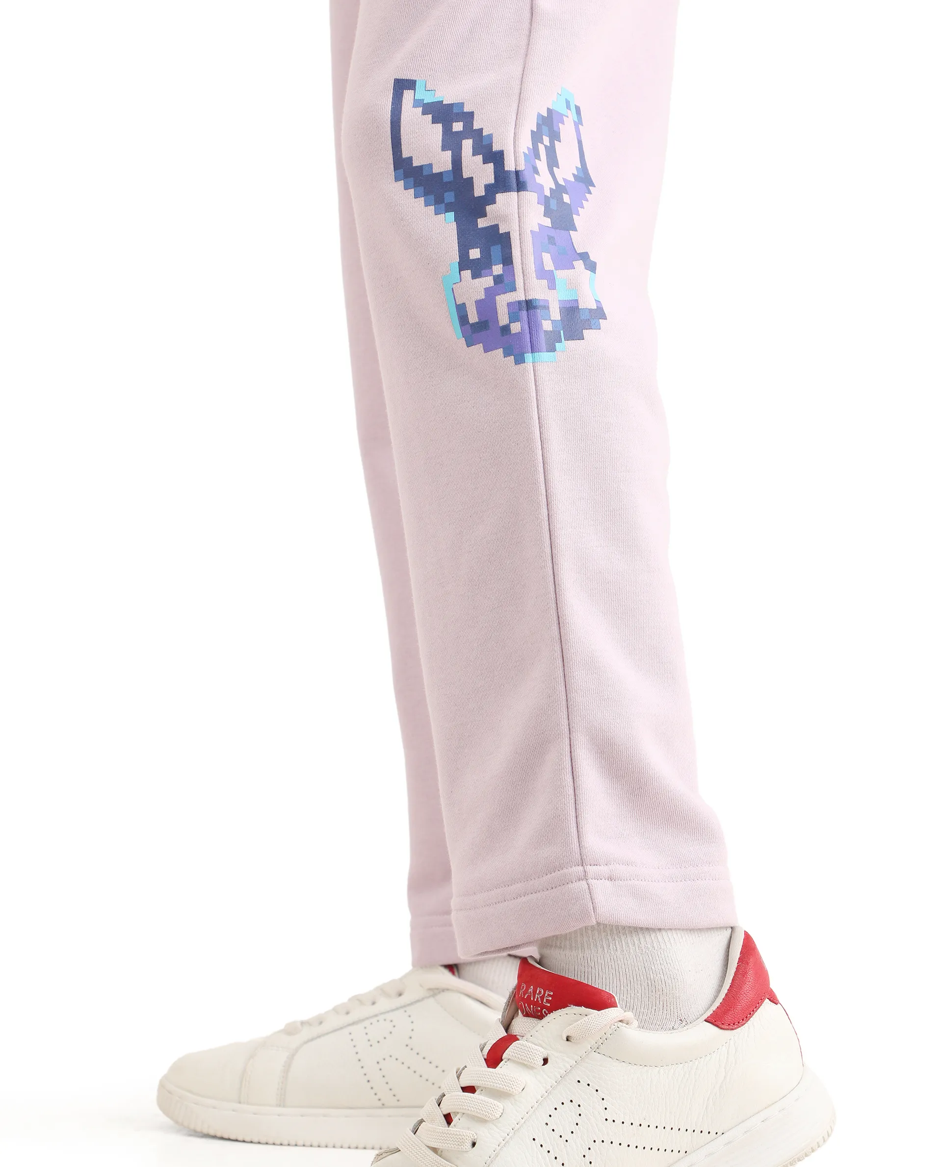 Rare Ones Kids Iver-B Pastel Purple Cotton Blend Drawstring Straight Fit Trackpant - Image 4