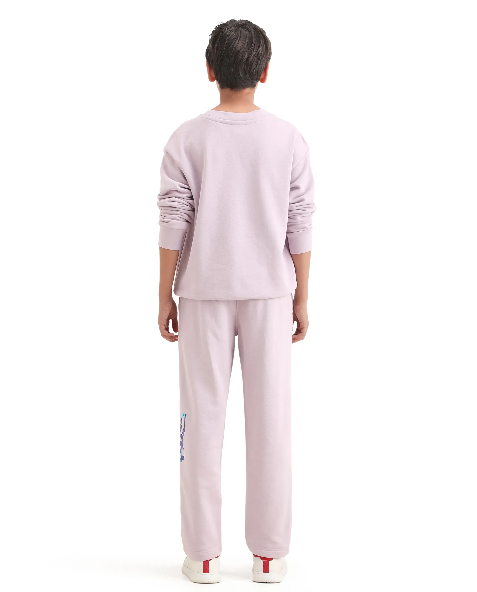 Rare Ones Kids Iver-B Pastel Purple Cotton Blend Drawstring Straight Fit Trackpant - Image 8