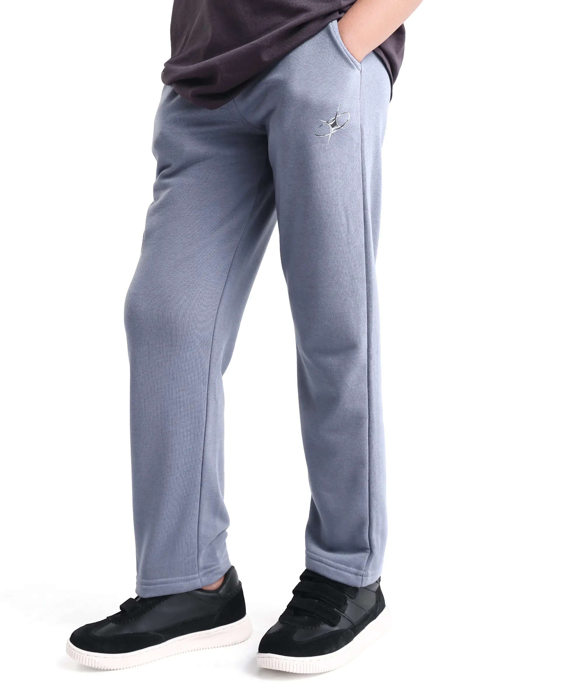 Rare Ones Kids Jag-B Dusky Purple Cotton Blend Pigment Print Straight Fit Trackpant - Image 2