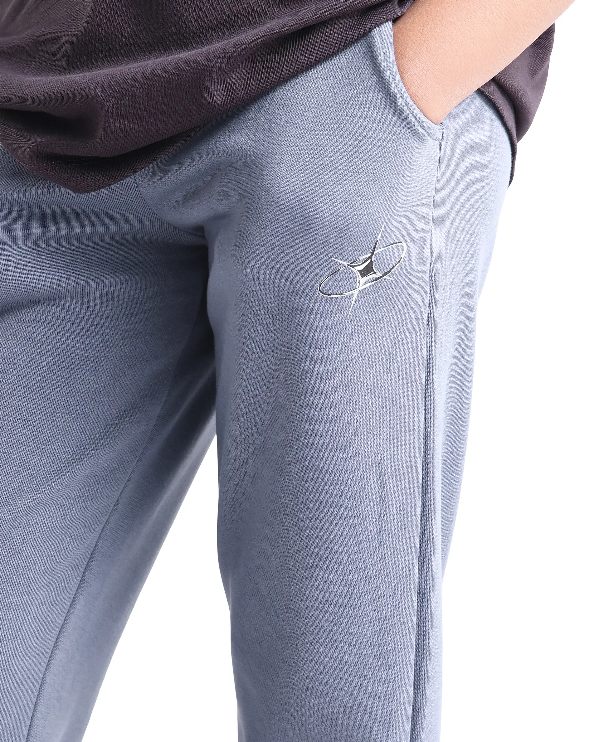 Rare Ones Kids Jag-B Dusky Purple Cotton Blend Pigment Print Straight Fit Trackpant - Image 4