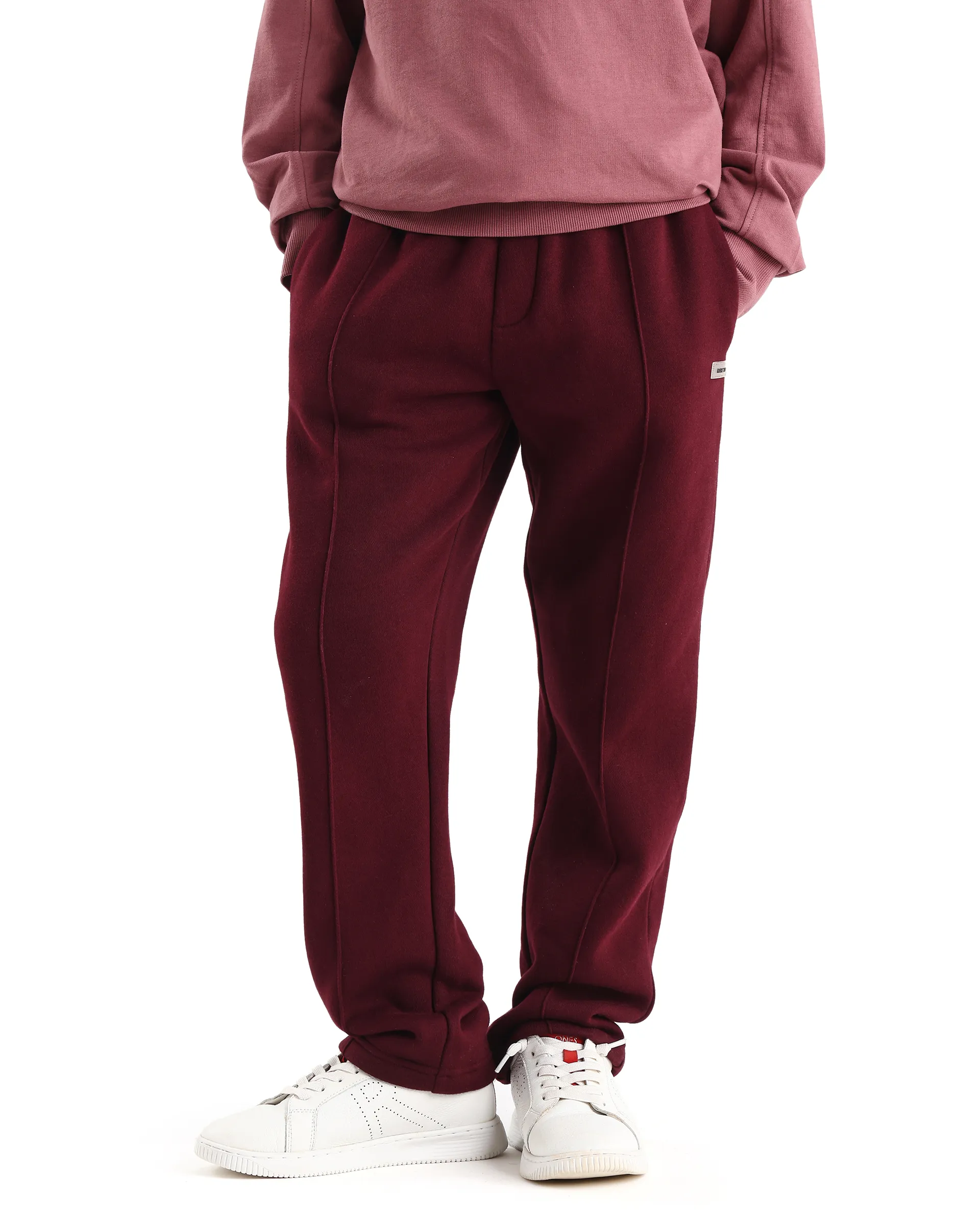 Rare Ones Kids Kaye-B Maroon Cotton Blend Drawstring Closure Regular Fit Trackpant - Image 2