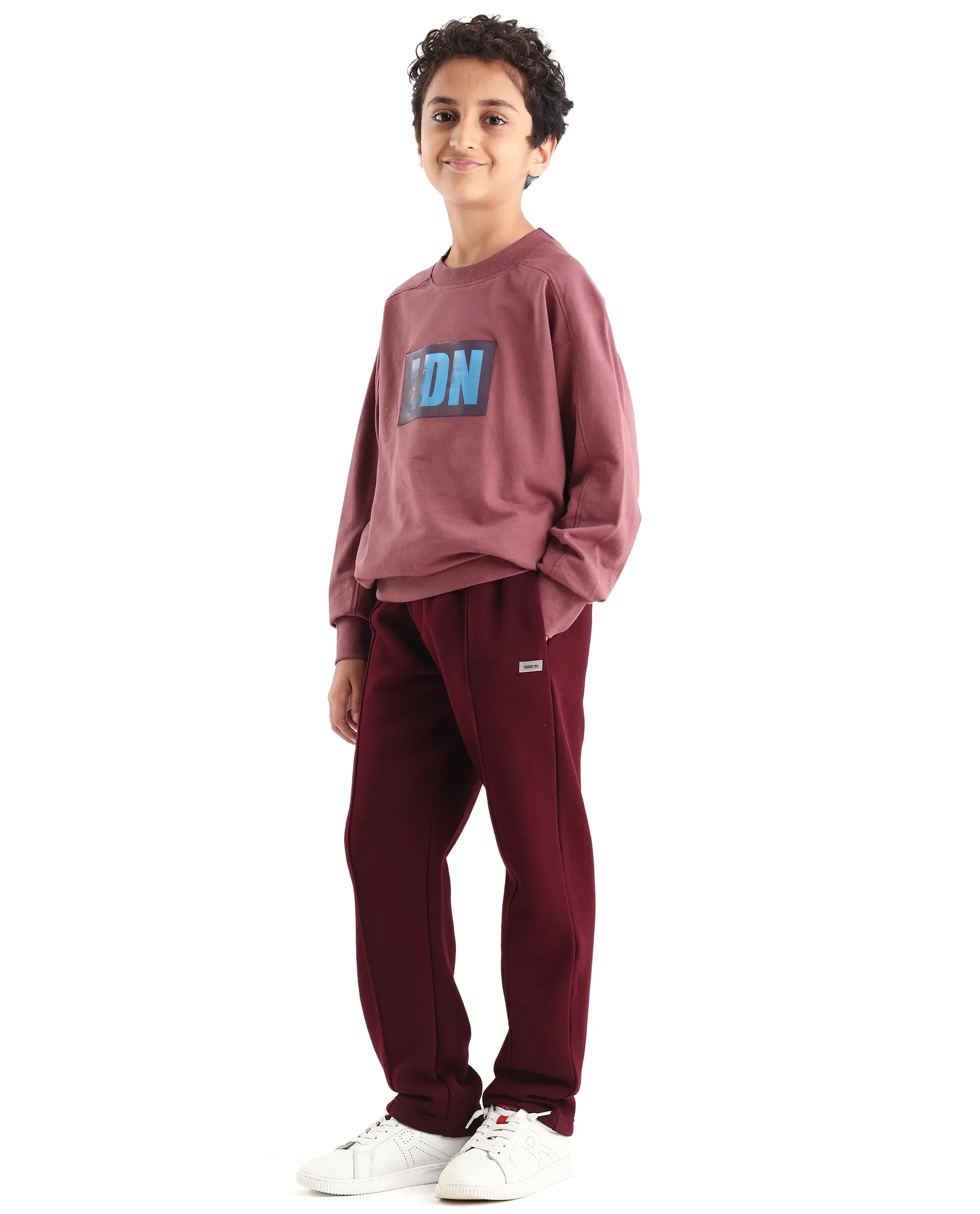 Rare Ones Kids Kaye-B Maroon Cotton Blend Drawstring Closure Regular Fit Trackpant - Image 5