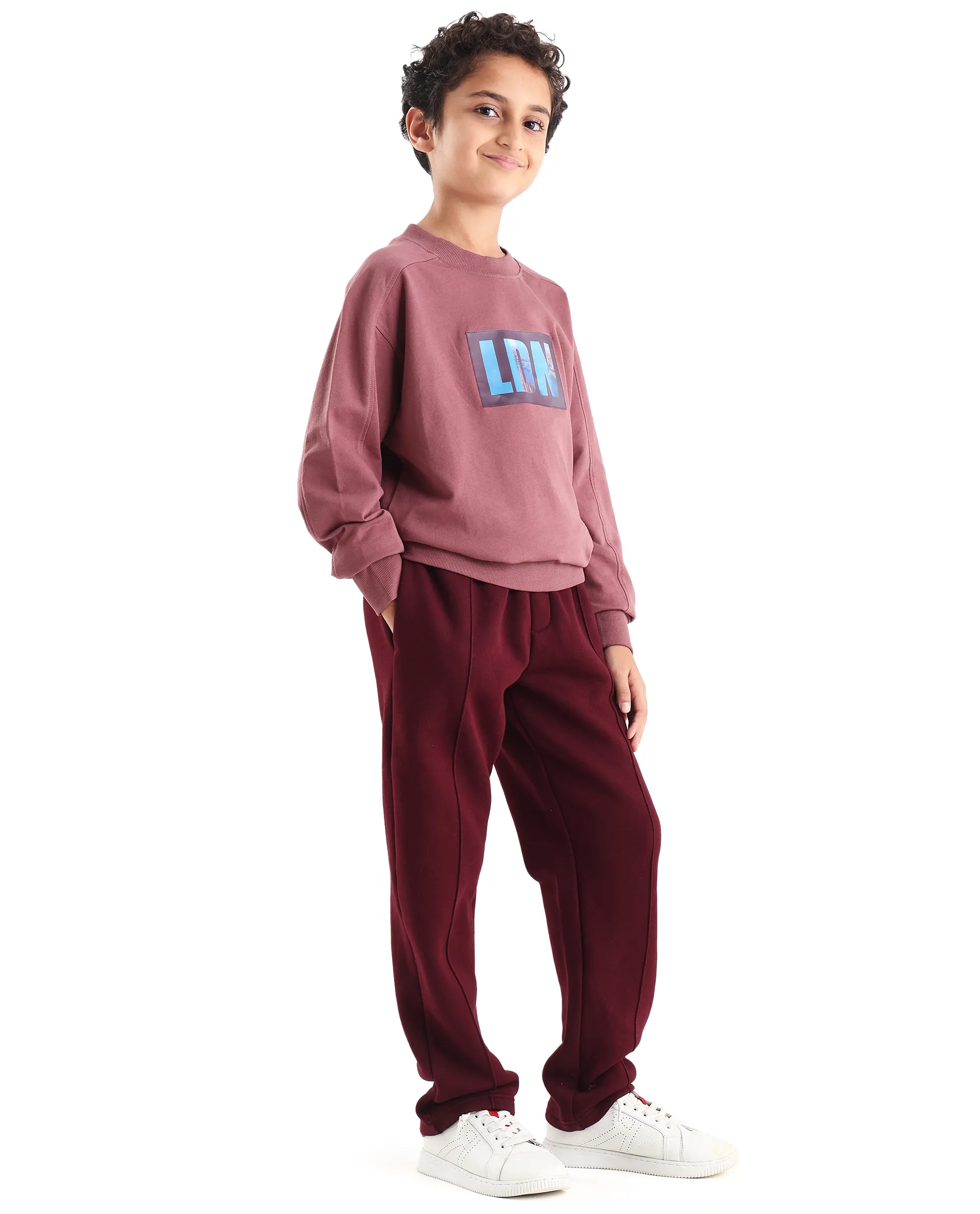 Rare Ones Kids Kaye-B Maroon Cotton Blend Drawstring Closure Regular Fit Trackpant - Image 6